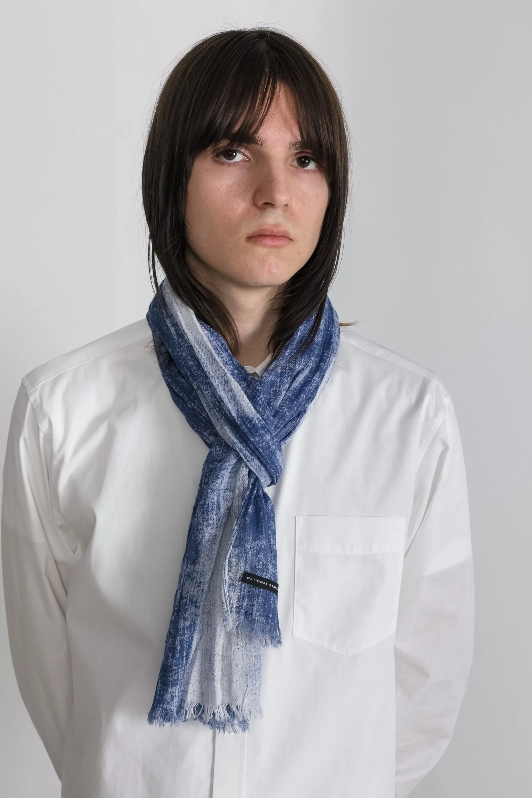 Tie Dye Print Scarf in Blue NS5002 sold by National Standards product image thumbnail 3