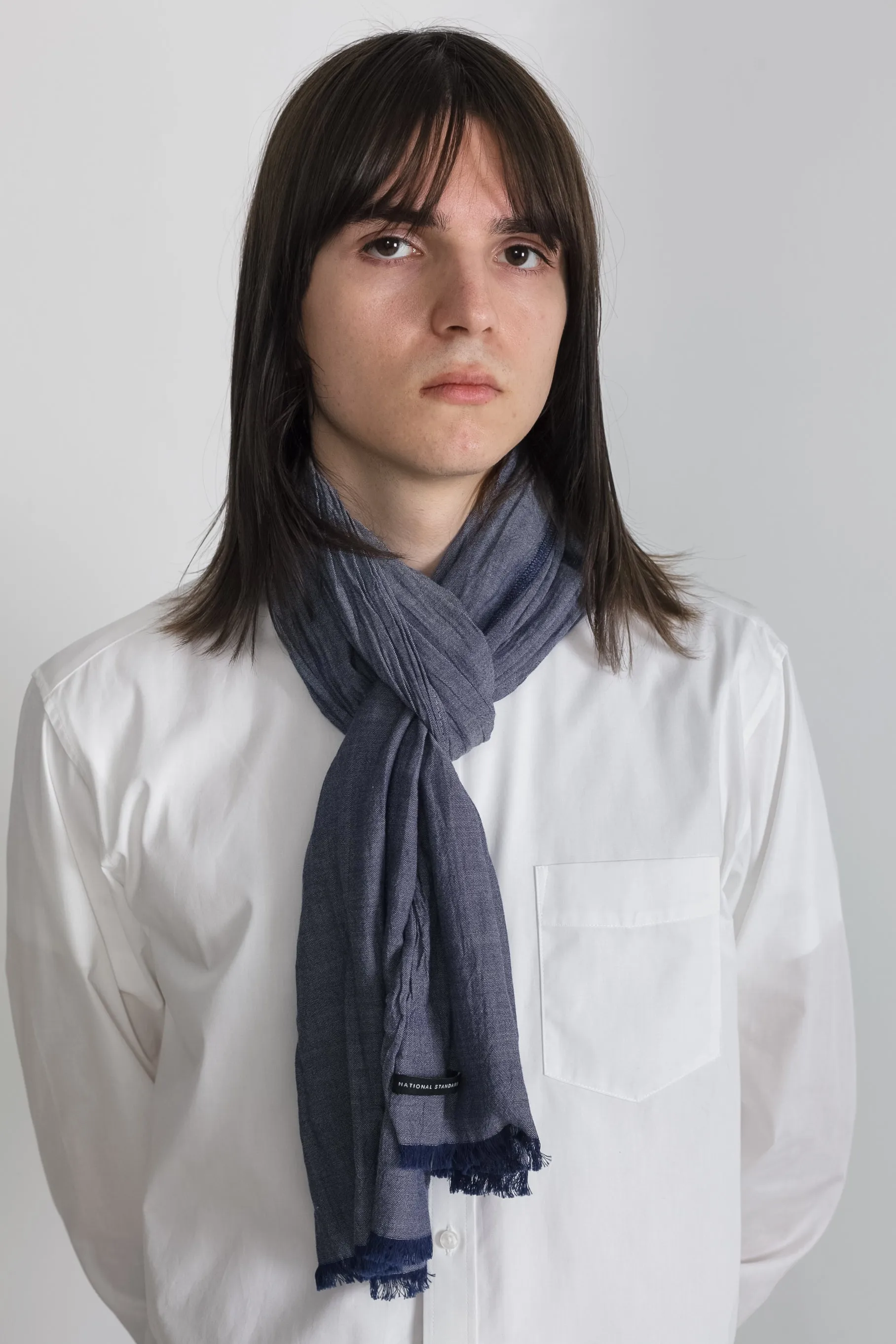 Chambray Scarf in Blue NS5008 sold by National Standards product image thumbnail 3