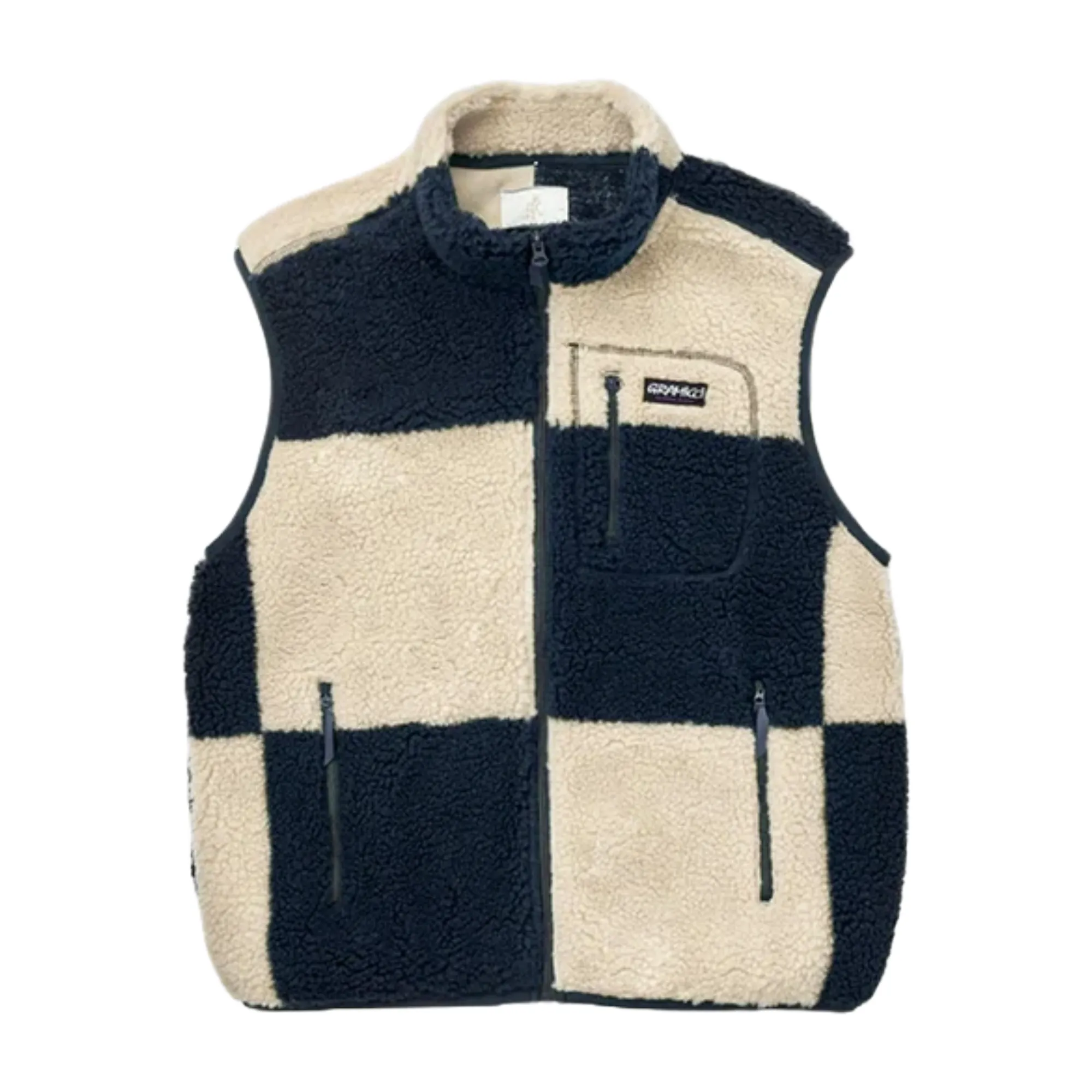 Gramicci Checkered Sherpa Vest sold by Brother Brother