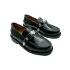 Toga Virilis Black Metal Loafer sold by Brother Brother