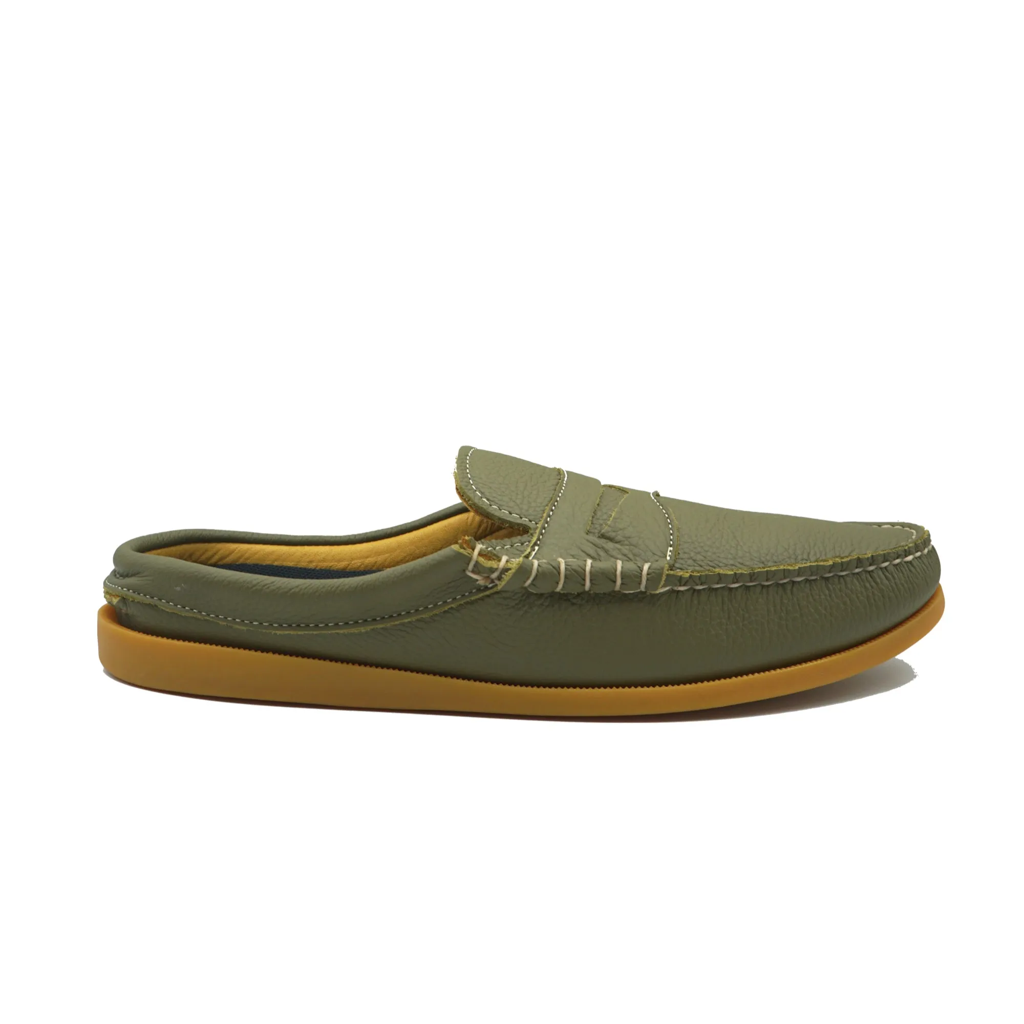 BB x EasyMoc- Penny Loafer Moc- Olive sold by Brother Brother
