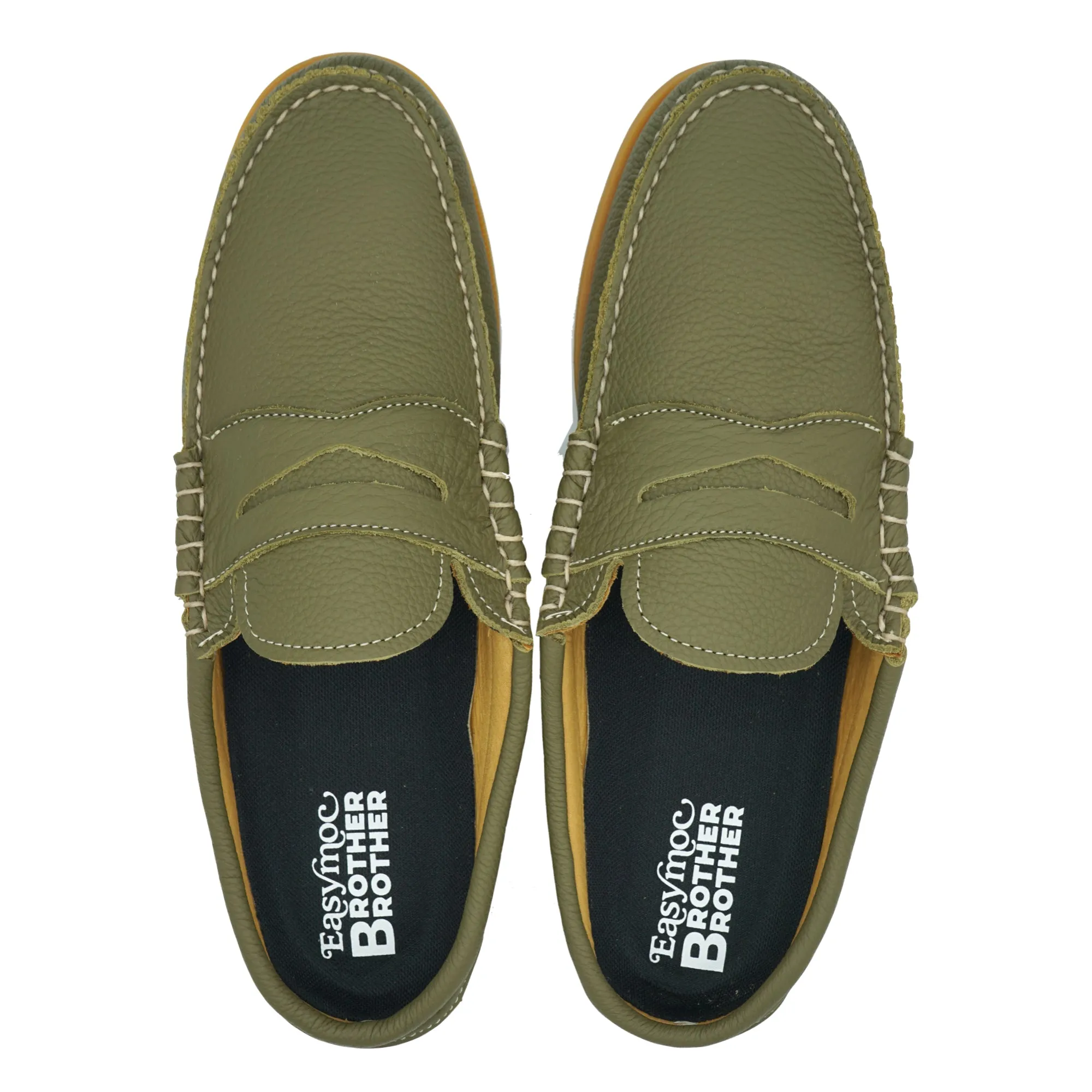 BB x EasyMoc- Penny Loafer Moc- Olive sold by Brother Brother product image thumbnail 2