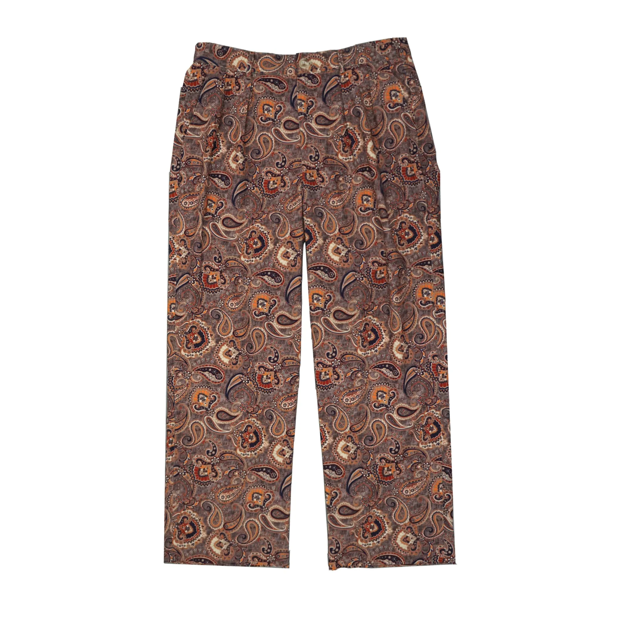Brother Brother Double Pleated Paisley Cord Trouser sold by Brother Brother