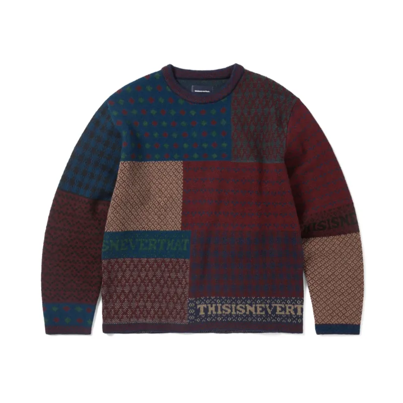 thisisneverthat Block Knit L/S Sweater made by thisisneverthat