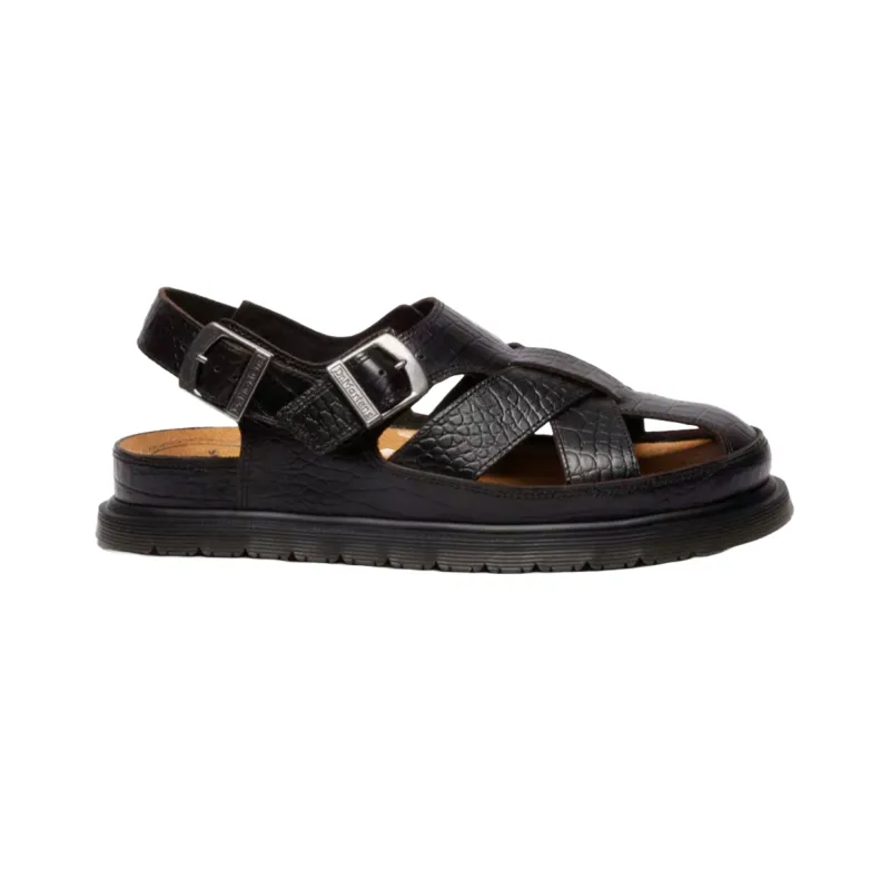Dr. Martens Archive Fisherman Crocodile Analine Leather Sandals sold by Brother Brother