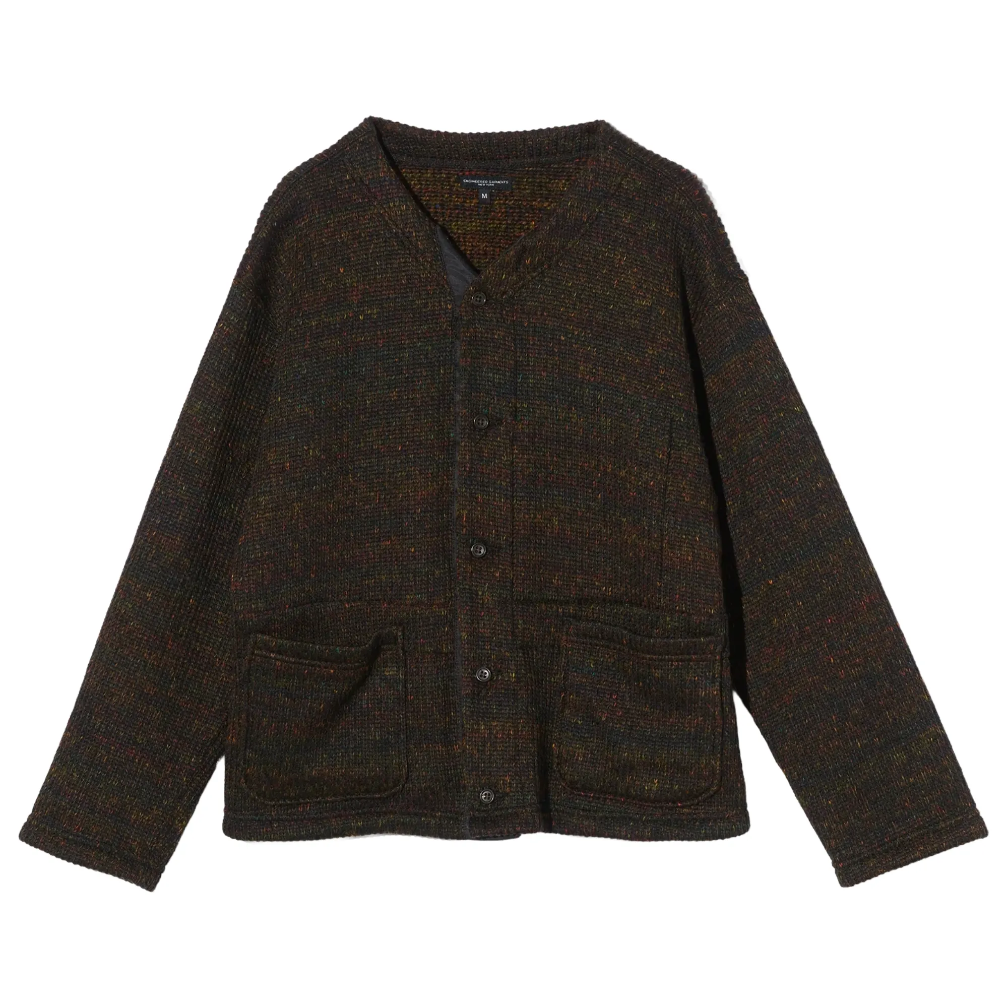 Engineered Garments Knit Cardigan Brown Nep Wool Blend sold by Brother Brother