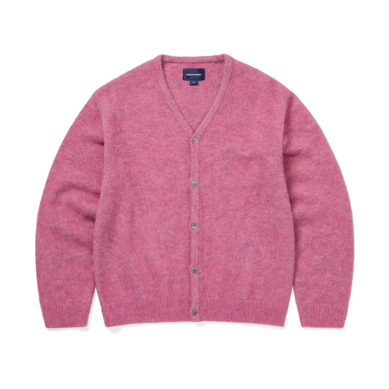 thisisneverthat Hairy Knit Cardigan Pink sold by Brother Brother