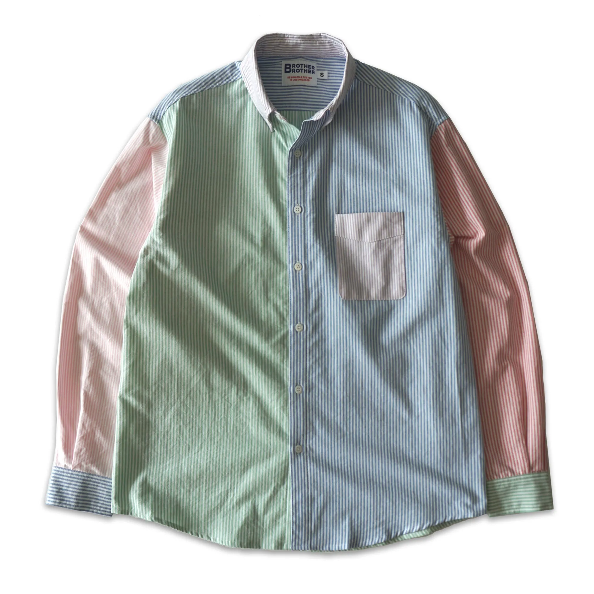 Brother Brother Simple Stitch Mix Striped OCBD Shirt sold by Brother Brother