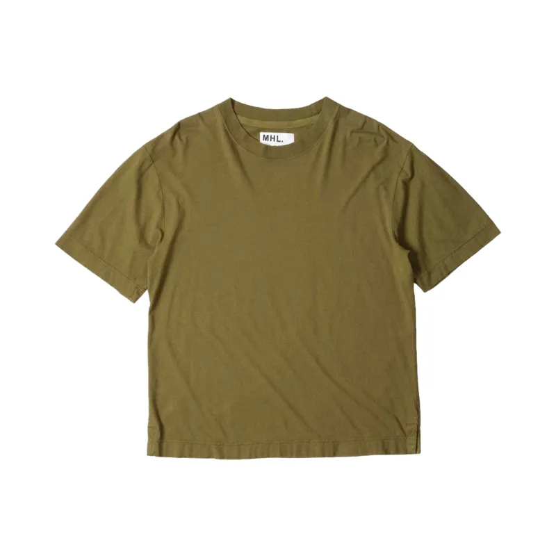 MHL. by Margaret Howell SIMPLE T SHIRT ORGANIC COTTON LINEN JERSEY sold by Brother Brother