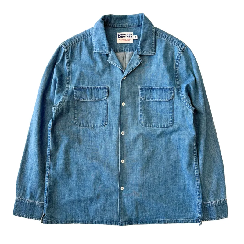 Brother Brother LS Denim Camp Collar Shirt made by Brother Brother