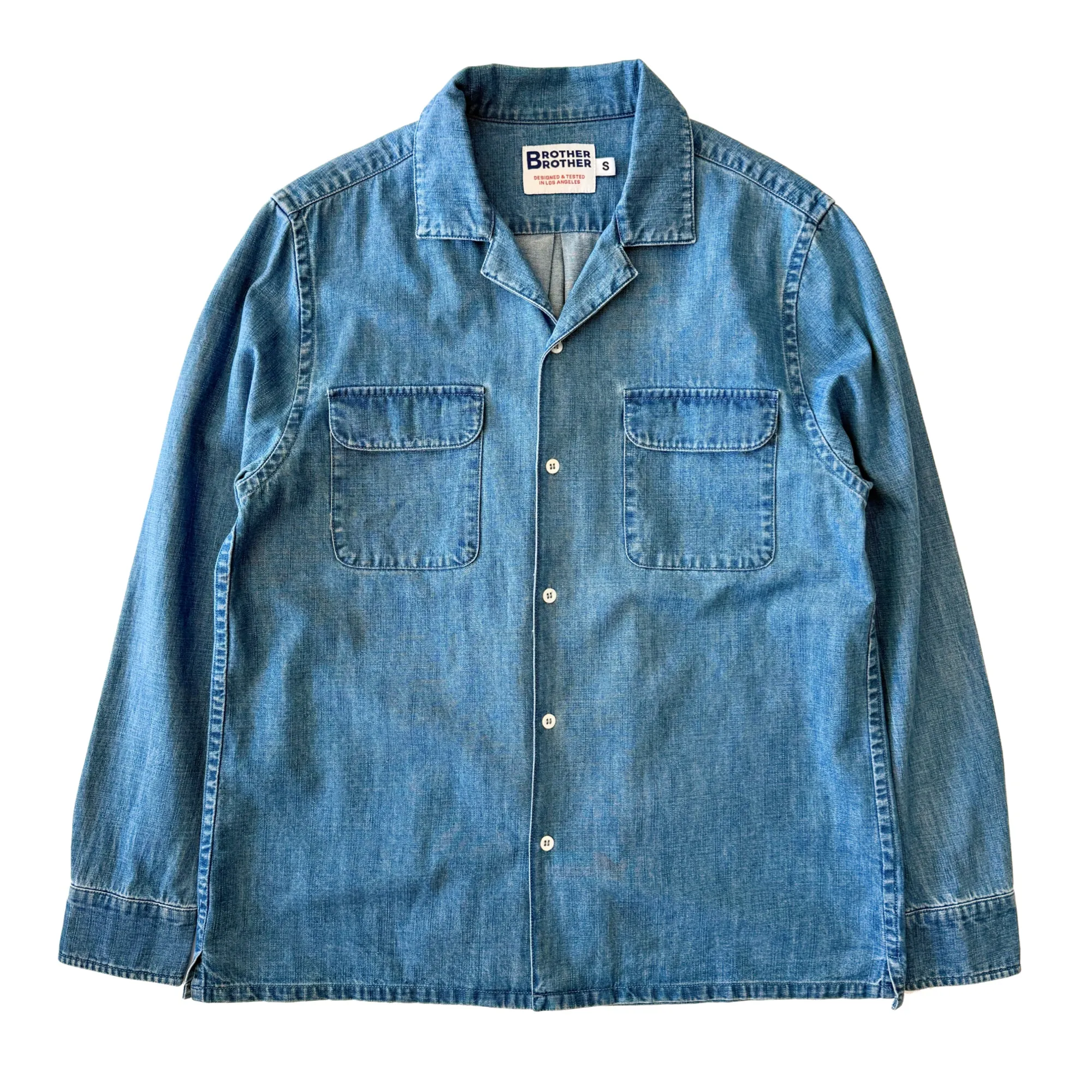 Brother Brother LS Denim Camp Collar Shirt sold by Brother Brother