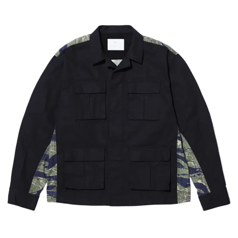 Toga Virilis Camoflage Blouson Navy made by TOGA