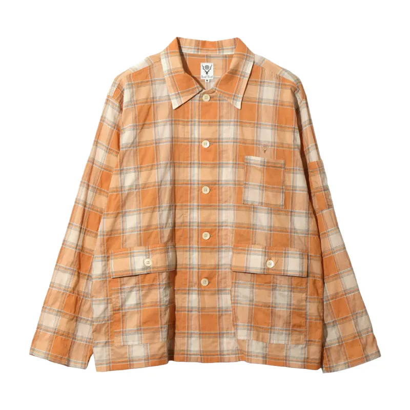 South2 West8 Ranger Shirt Cotton Lawn Shirring / Plaid made by South2West8