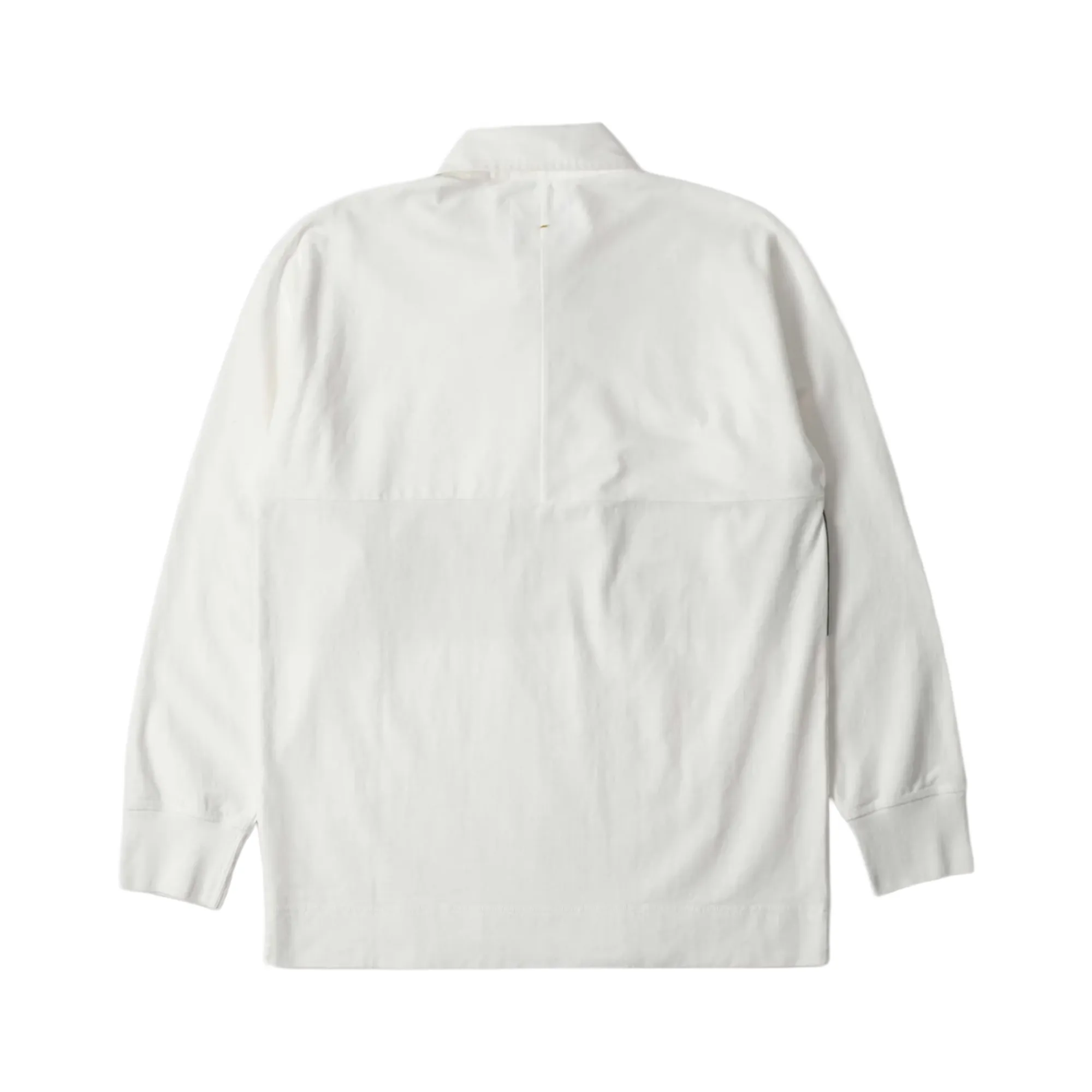 MHL. by Margaret Howell Rugby Shirt Matte Jersey Off White / Khaki Green sold by Brother Brother product image thumbnail 2