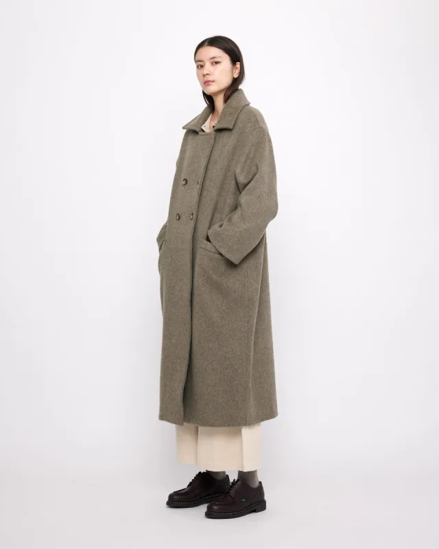 Long Wool Peacoat - FW24 - Olive Gray sold by 7115 by Szeki