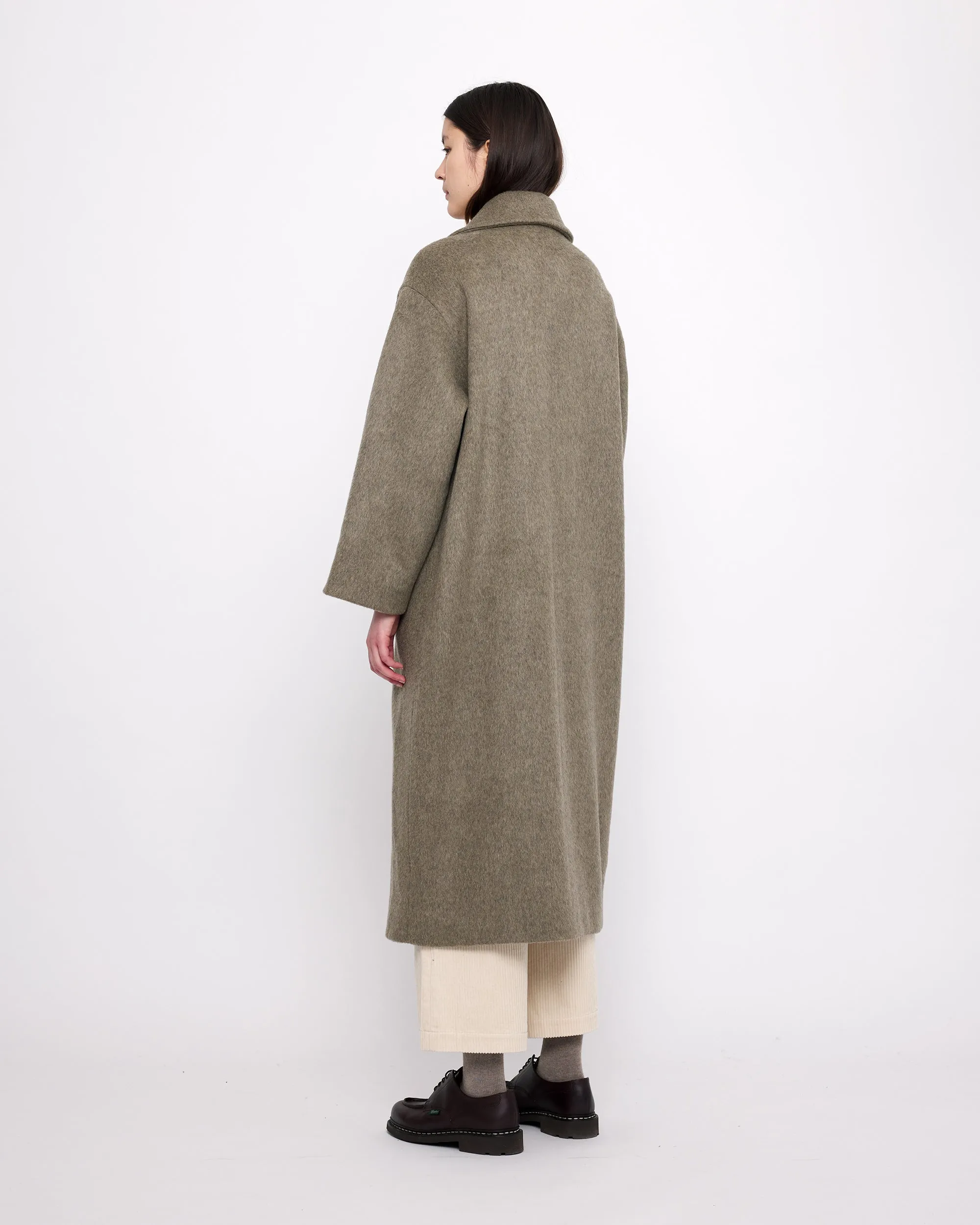 Long Wool Peacoat - FW24 - Olive Gray sold by 7115 by Szeki product image thumbnail 3