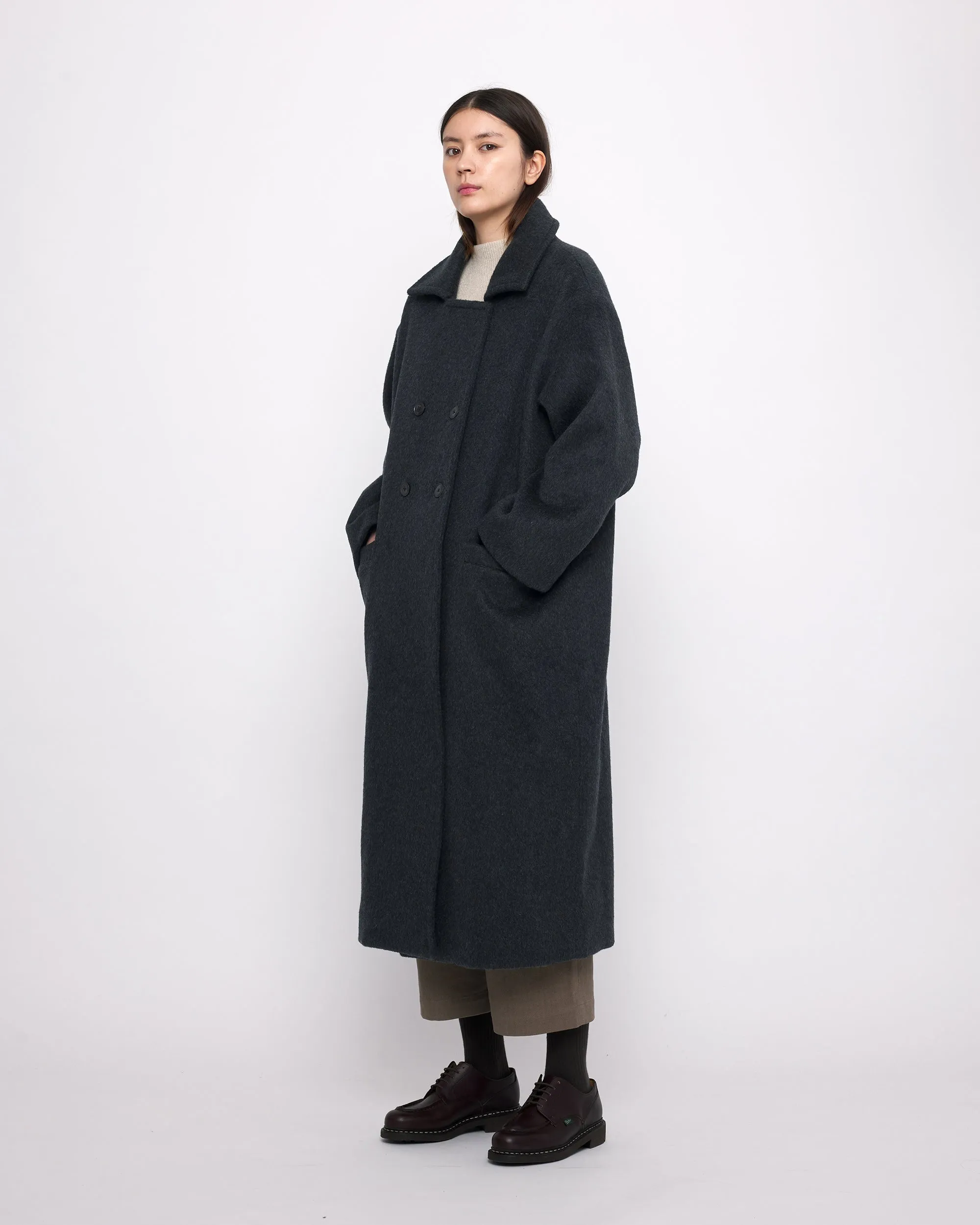 Long Wool Peacoat - FW24 - Charcoal sold by 7115 by Szeki product image thumbnail 5