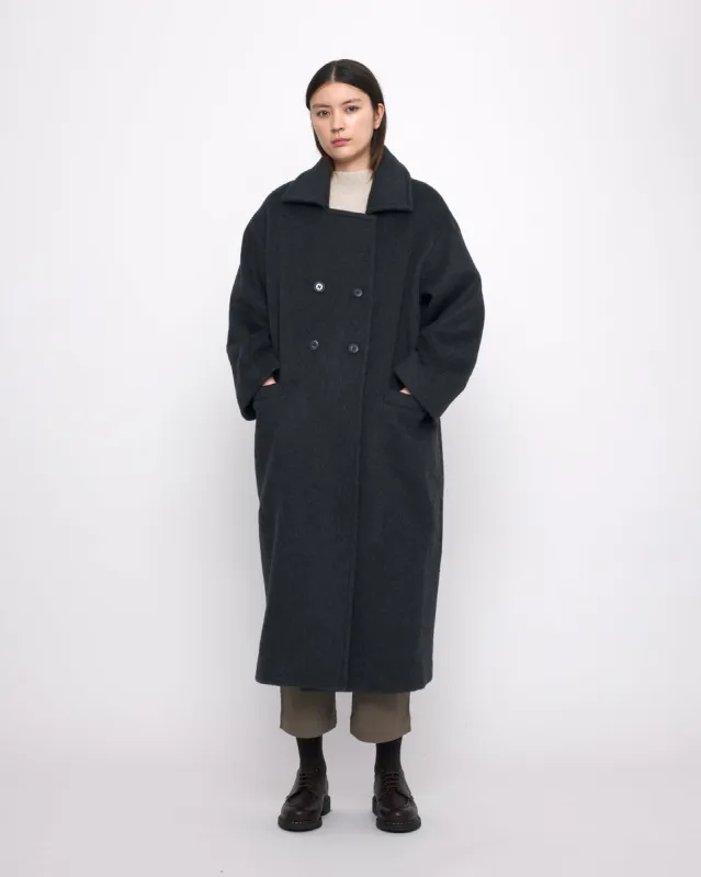 Long Wool Peacoat - FW24 - Charcoal sold by 7115 by Szeki