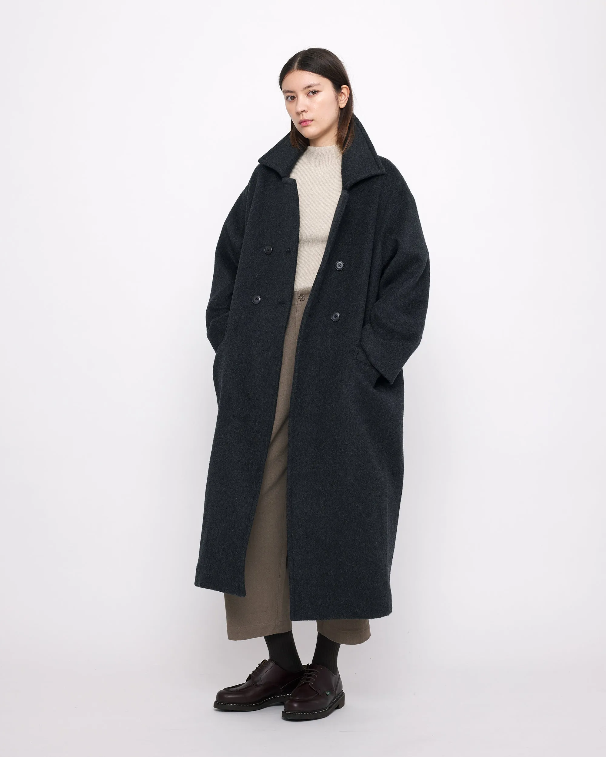 Long Wool Peacoat - FW24 - Charcoal sold by 7115 by Szeki product image thumbnail 4