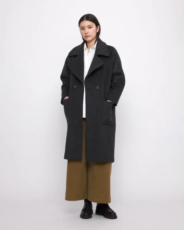 Classic Wool Coat - FW24 - Charcoal made by 7115 by Szeki