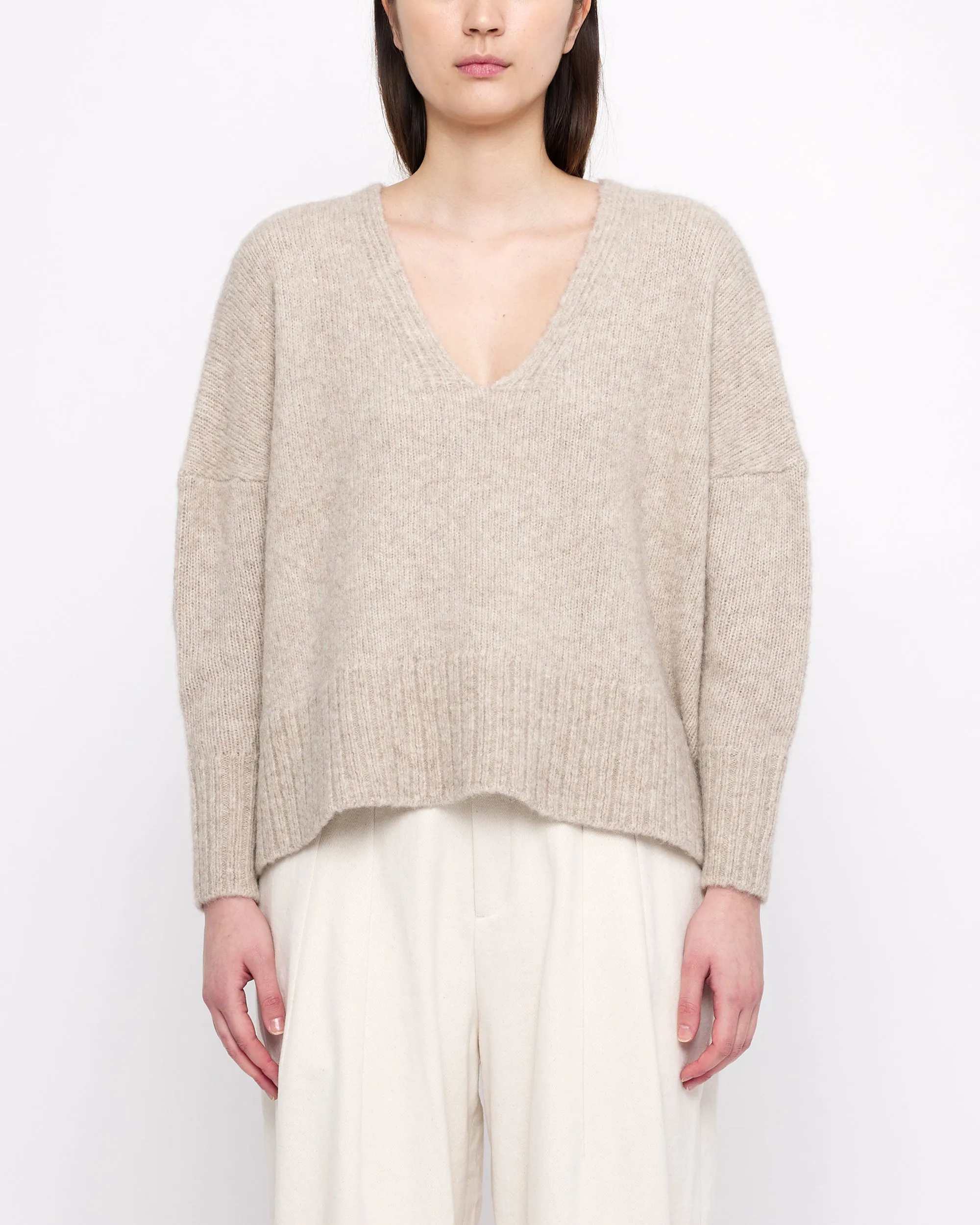 Chunky V-Neck - FW24 - Light Taupe sold by 7115 by Szeki product image thumbnail 2
