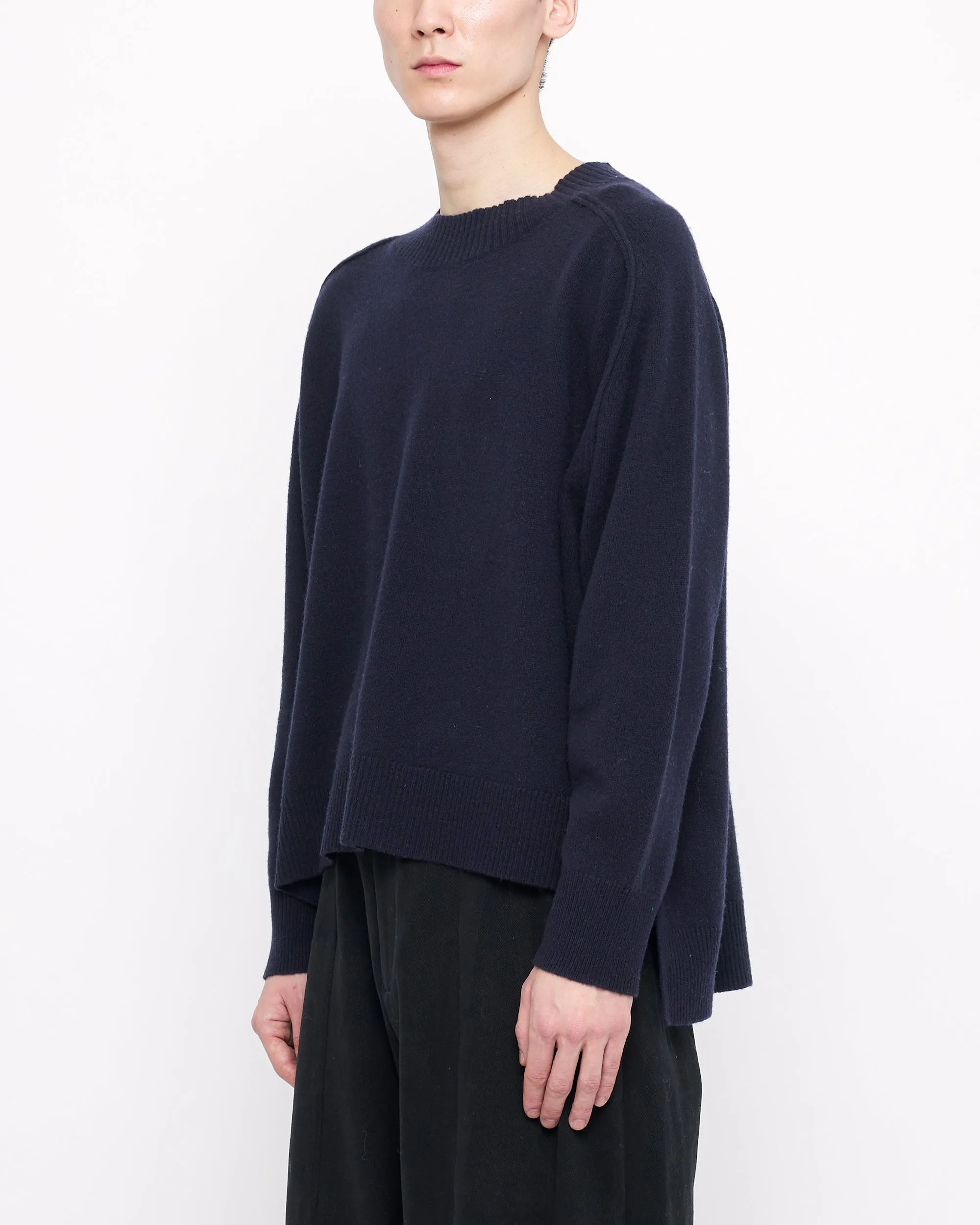 Relaxed Rolled Seam Sweater - FW24 - Navy sold by 7115 by Szeki product image thumbnail 3