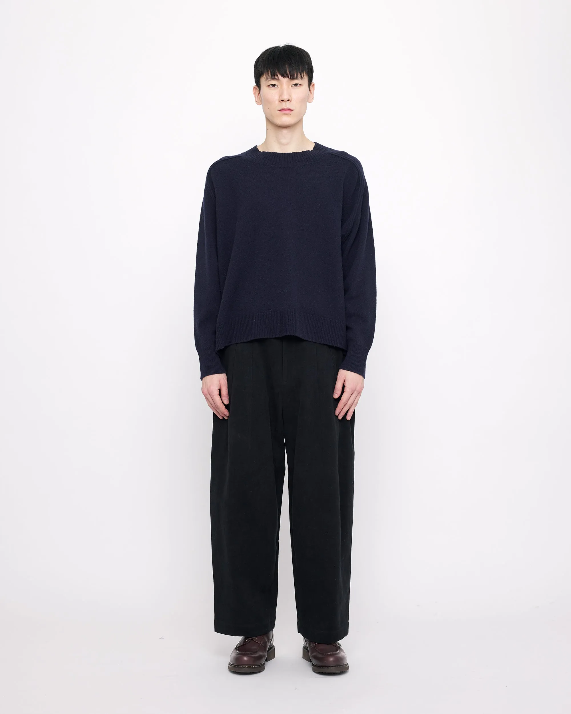 Relaxed Rolled Seam Sweater - FW24 - Navy sold by 7115 by Szeki