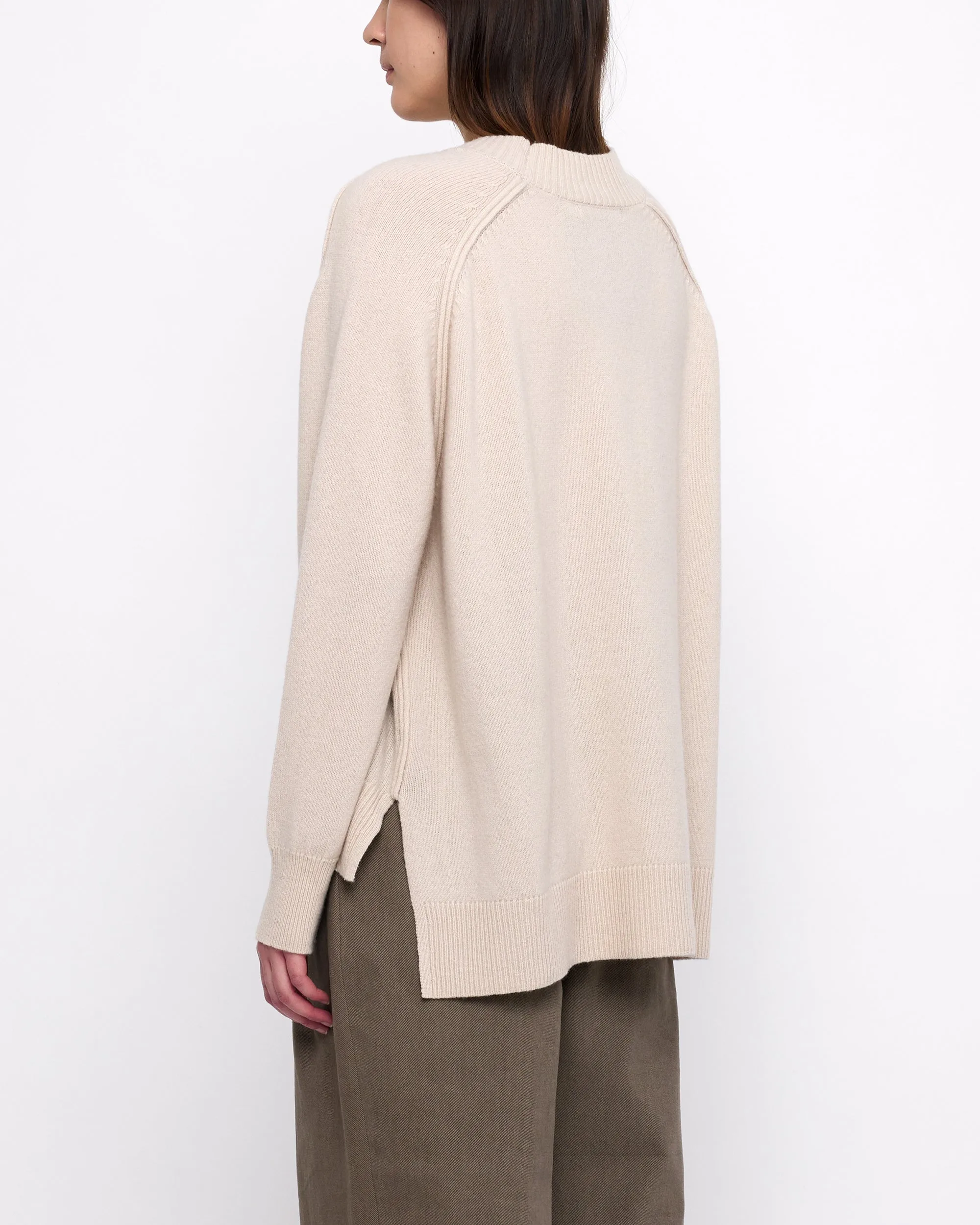 Relaxed Rolled Seam Sweater - FW24 - Beige-White sold by 7115 by Szeki product image thumbnail 4