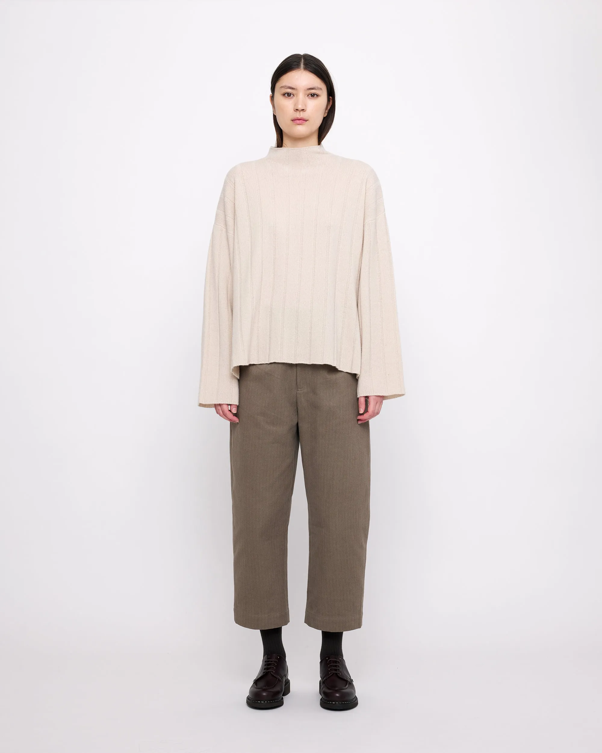 Merino Wide Ribbed Sweater - FW24 - Beige-White sold by 7115 by Szeki product image thumbnail 4