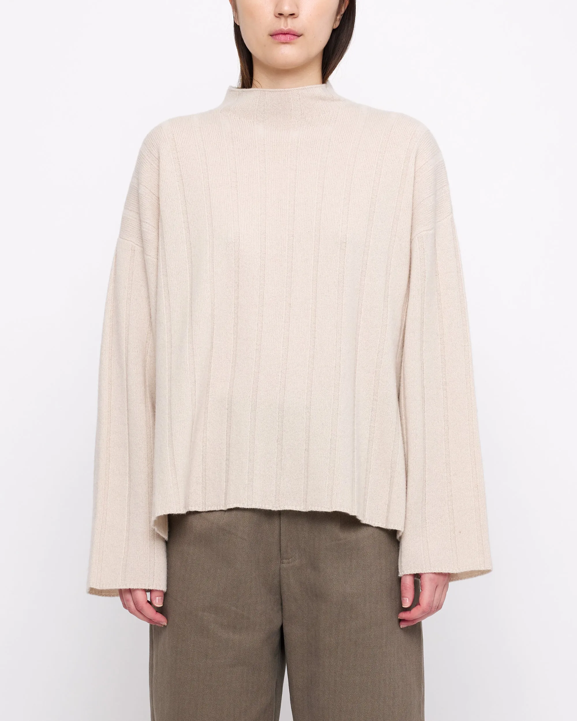 Merino Wide Ribbed Sweater - FW24 - Beige-White sold by 7115 by Szeki product image thumbnail 2
