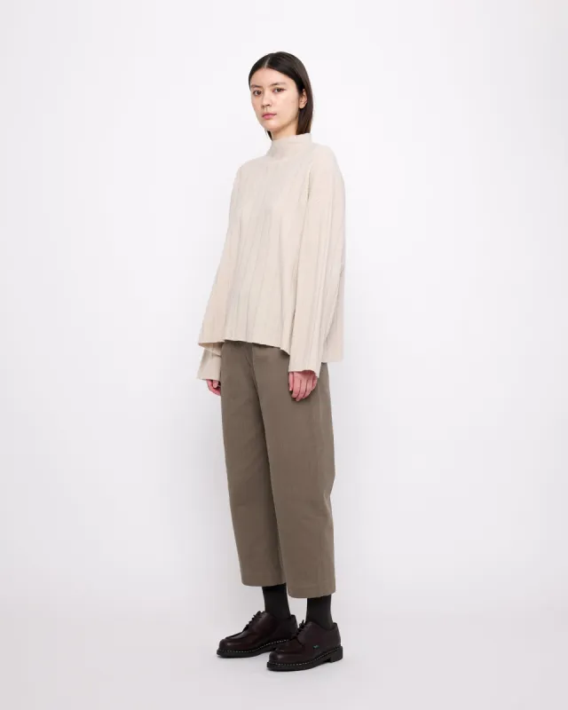 Merino Wide Ribbed Sweater - FW24 - Beige-White sold by 7115 by Szeki