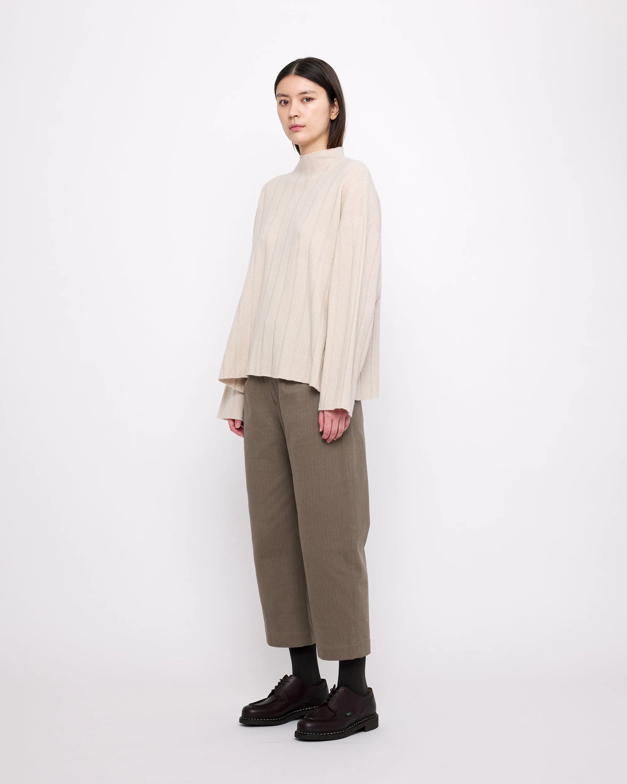 Merino Wide Ribbed Sweater - FW24 - Beige-White sold by 7115 by Szeki