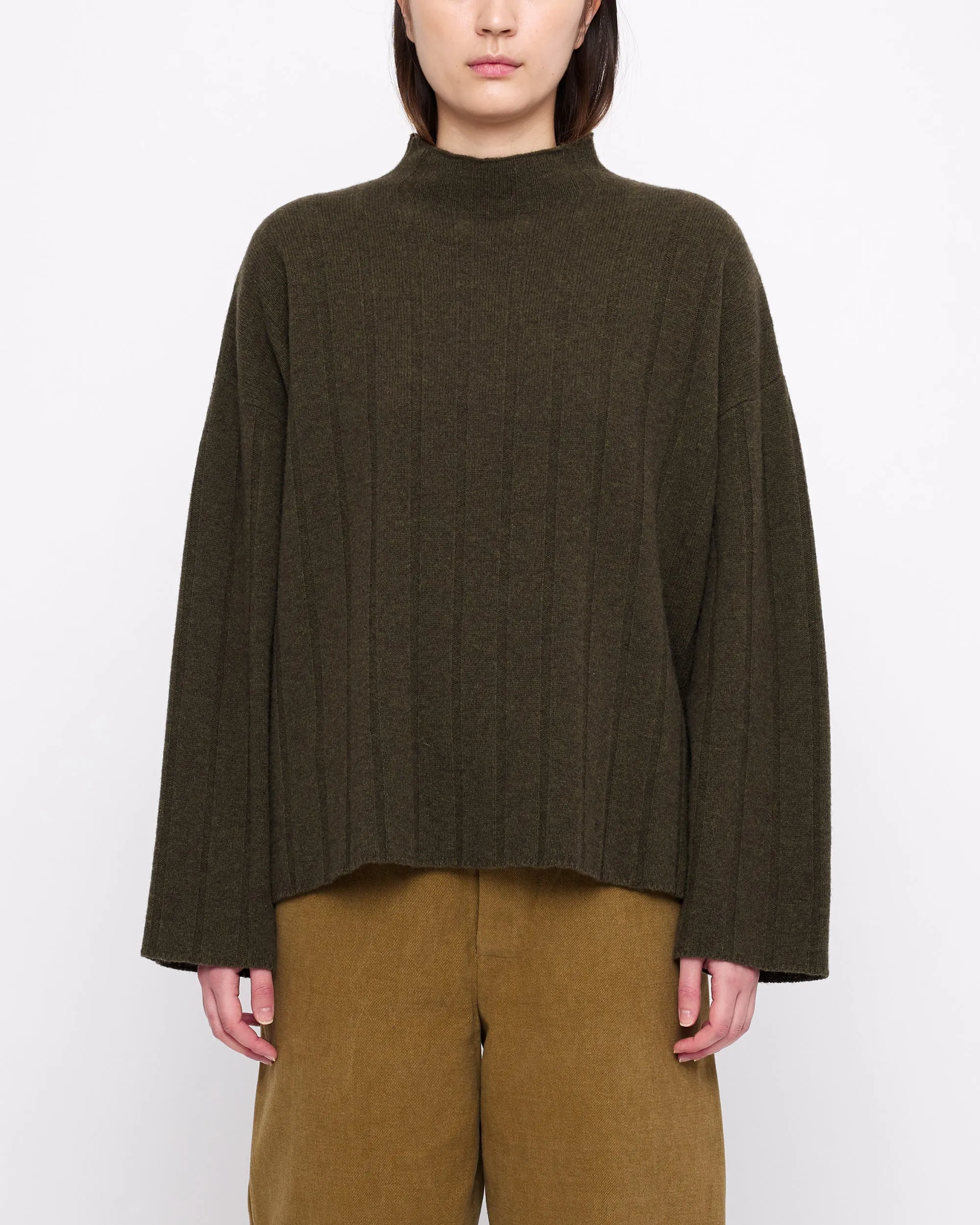 Merino Wide Ribbed Sweater - FW24 - Olive sold by 7115 by Szeki product image thumbnail 2