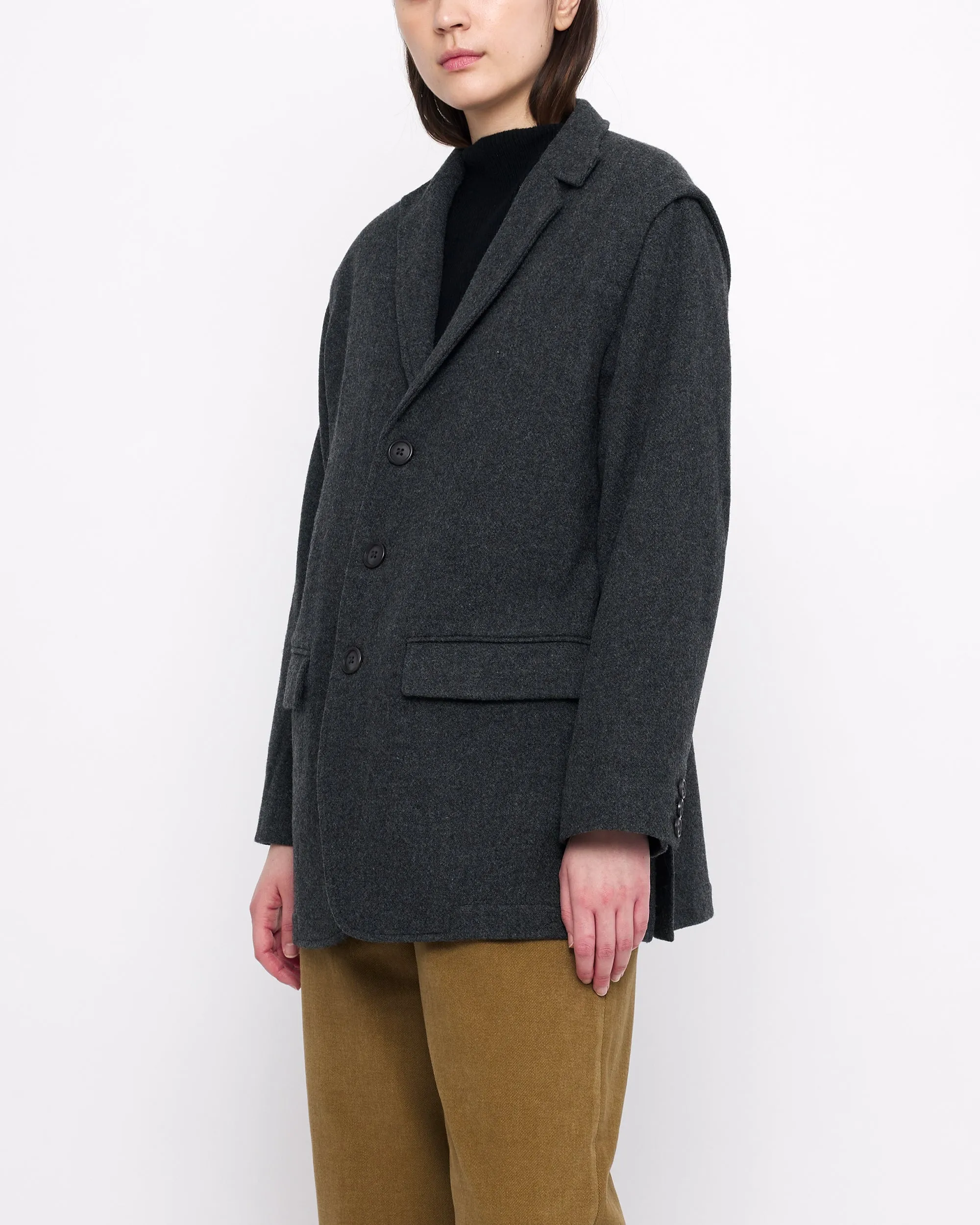 Oversized Wool Blazer - FW24 - Charcoal sold by 7115 by Szeki product image thumbnail 2