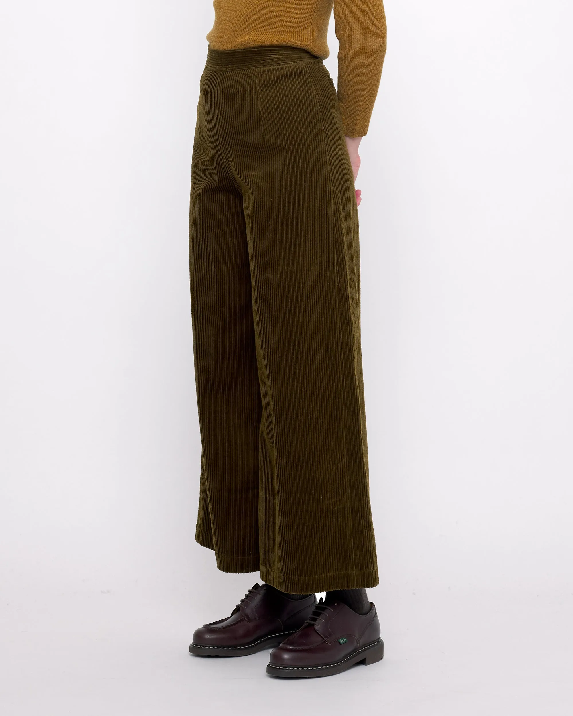 Classic Wide-Legged Trouser - Corduroy Edition - FW24 - Dark Kelp sold by 7115 by Szeki product image thumbnail 3