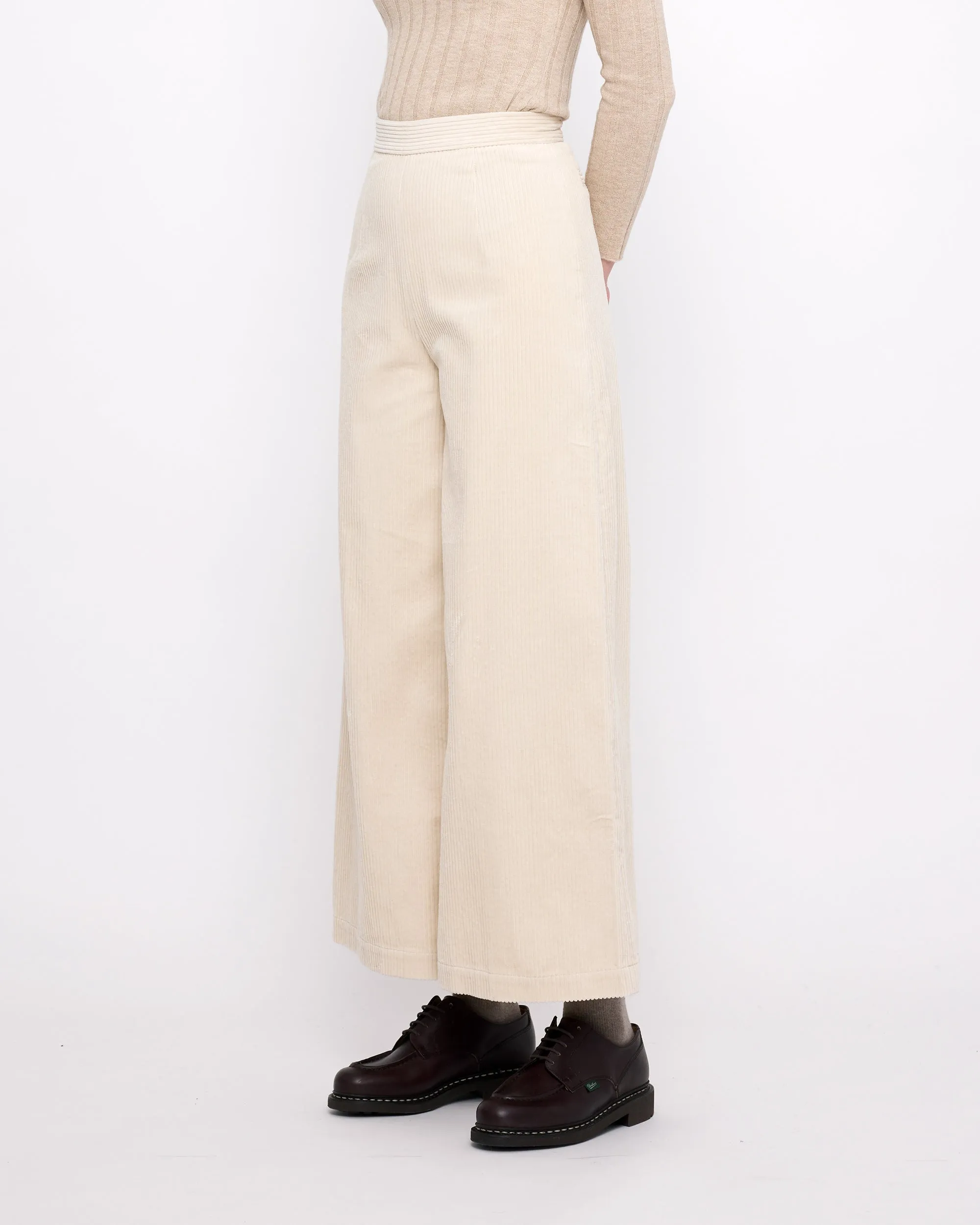 Classic Wide-Legged Trouser - Corduroy Edition - FW24 - Pearl sold by 7115 by Szeki product image thumbnail 3