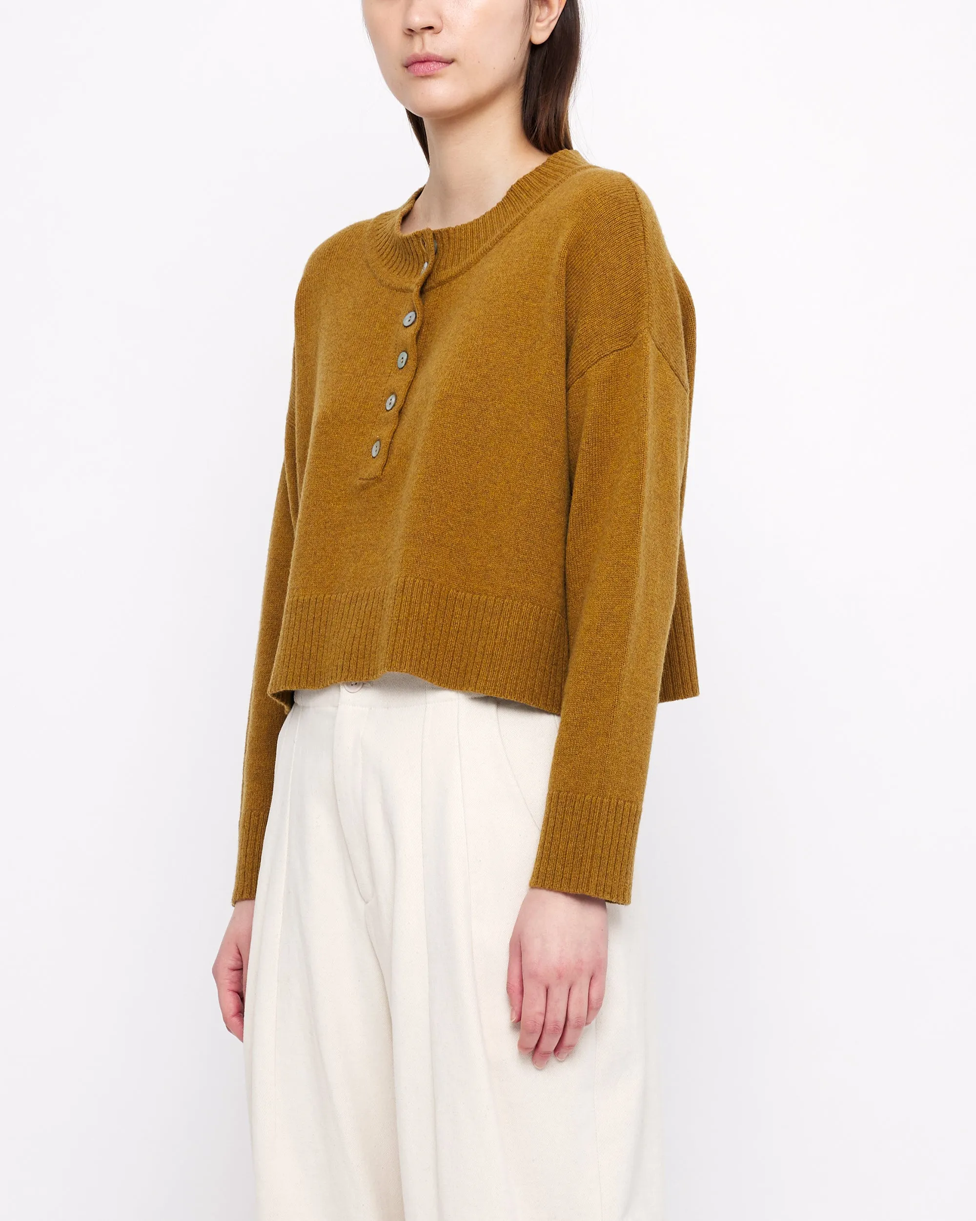 Relaxed Cropped Pull-Over - FW24 - Mustard sold by 7115 by Szeki product image thumbnail 3