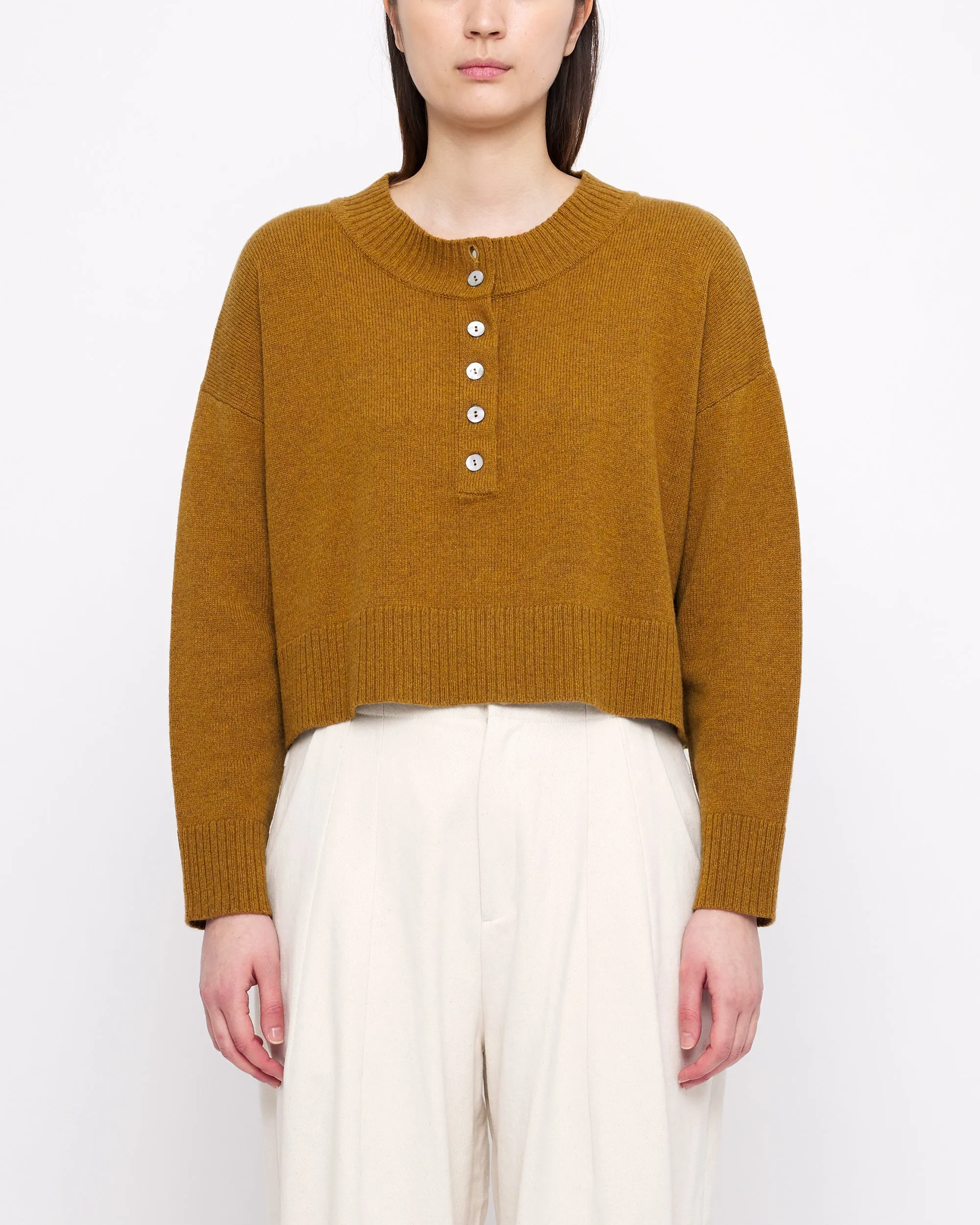 Relaxed Cropped Pull-Over - FW24 - Mustard sold by 7115 by Szeki product image thumbnail 2