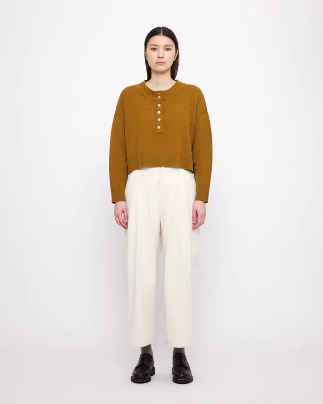 Relaxed Cropped Pull-Over - FW24 - Mustard made by 7115 by Szeki