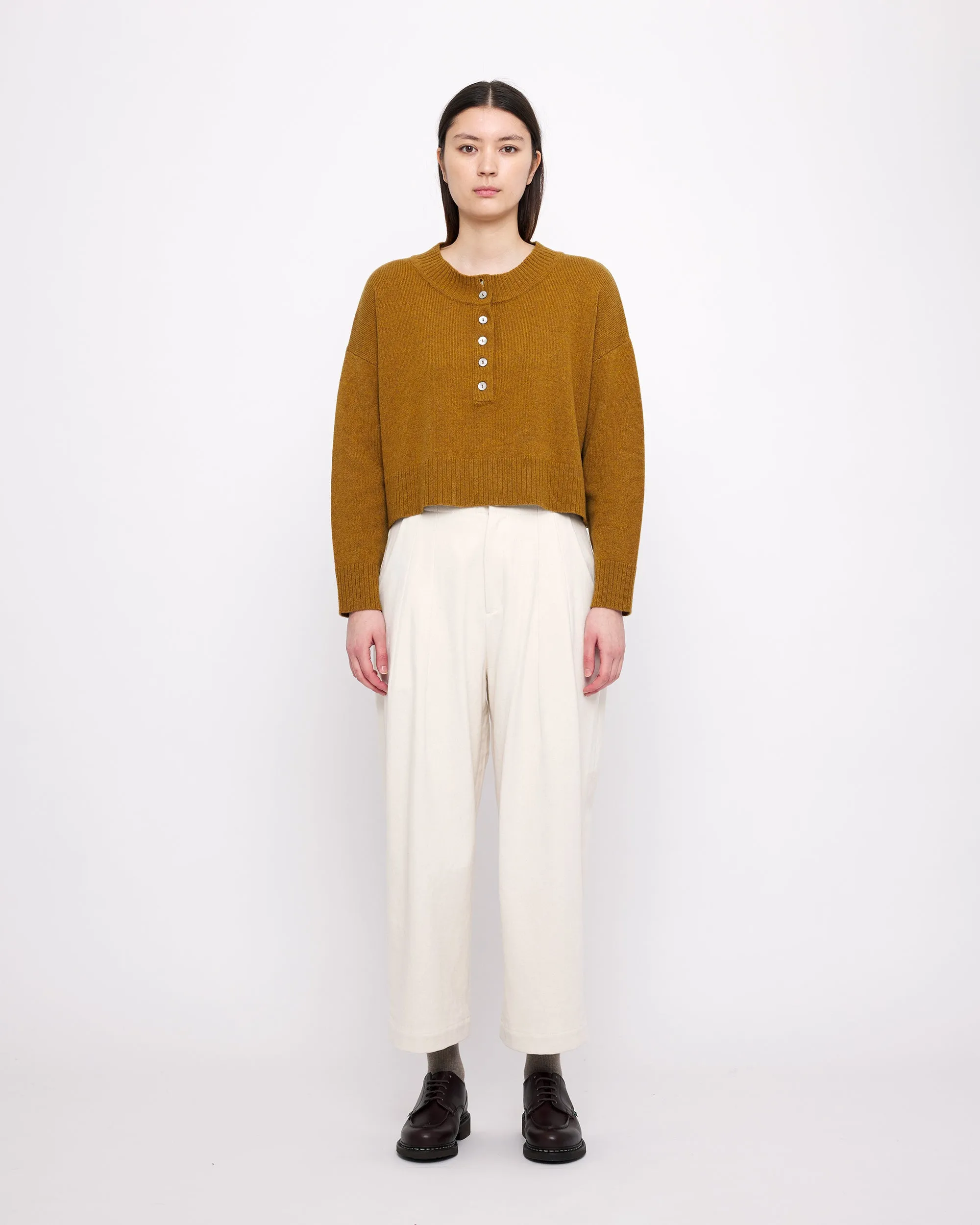 Relaxed Cropped Pull-Over - FW24 - Mustard sold by 7115 by Szeki