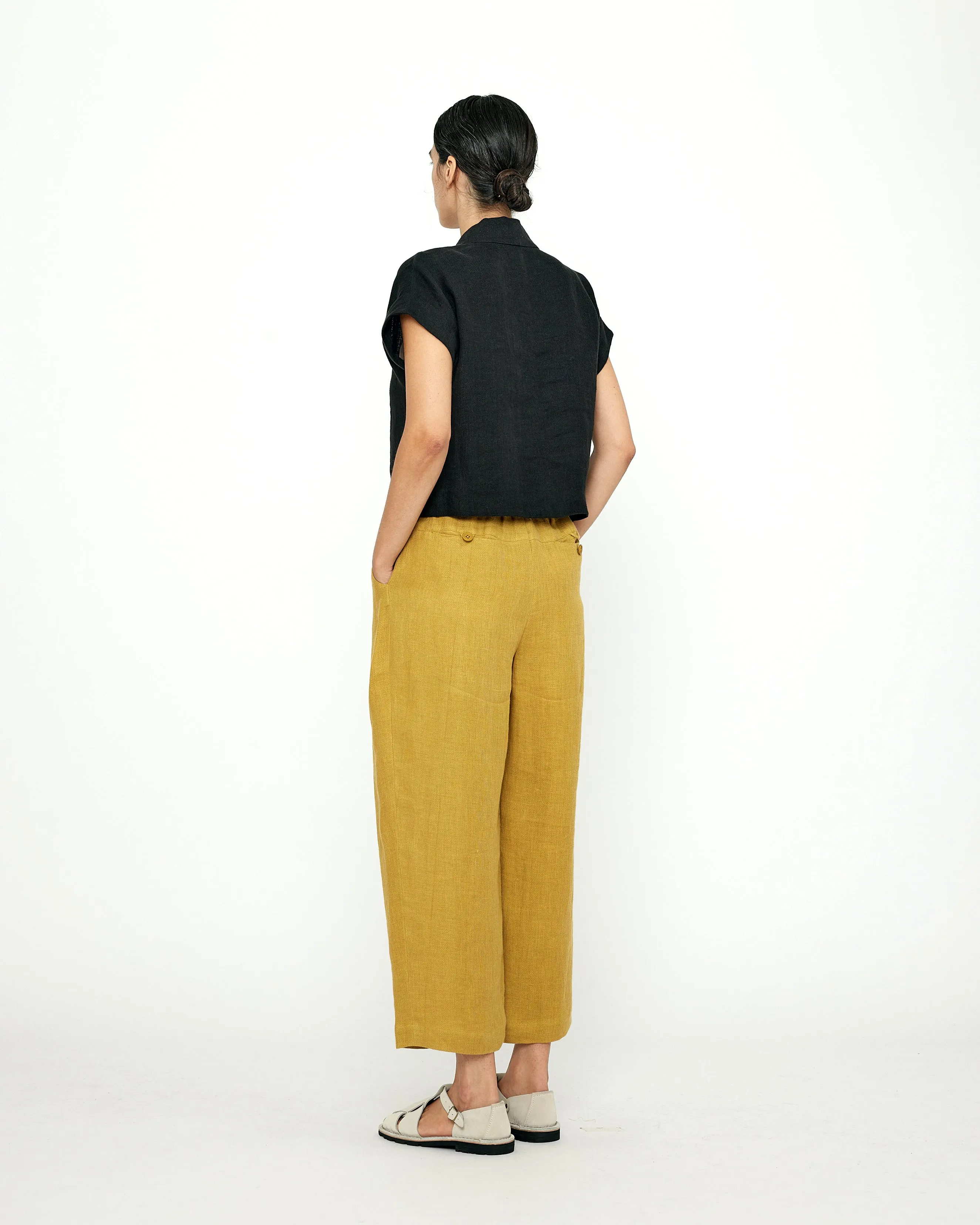 Linen Pleated Trouser - SS24 - Mustard sold by 7115 by Szeki product image thumbnail 5