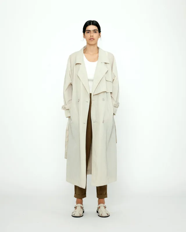Long Rain Trench - SS24 - Light Gray sold by 7115 by Szeki
