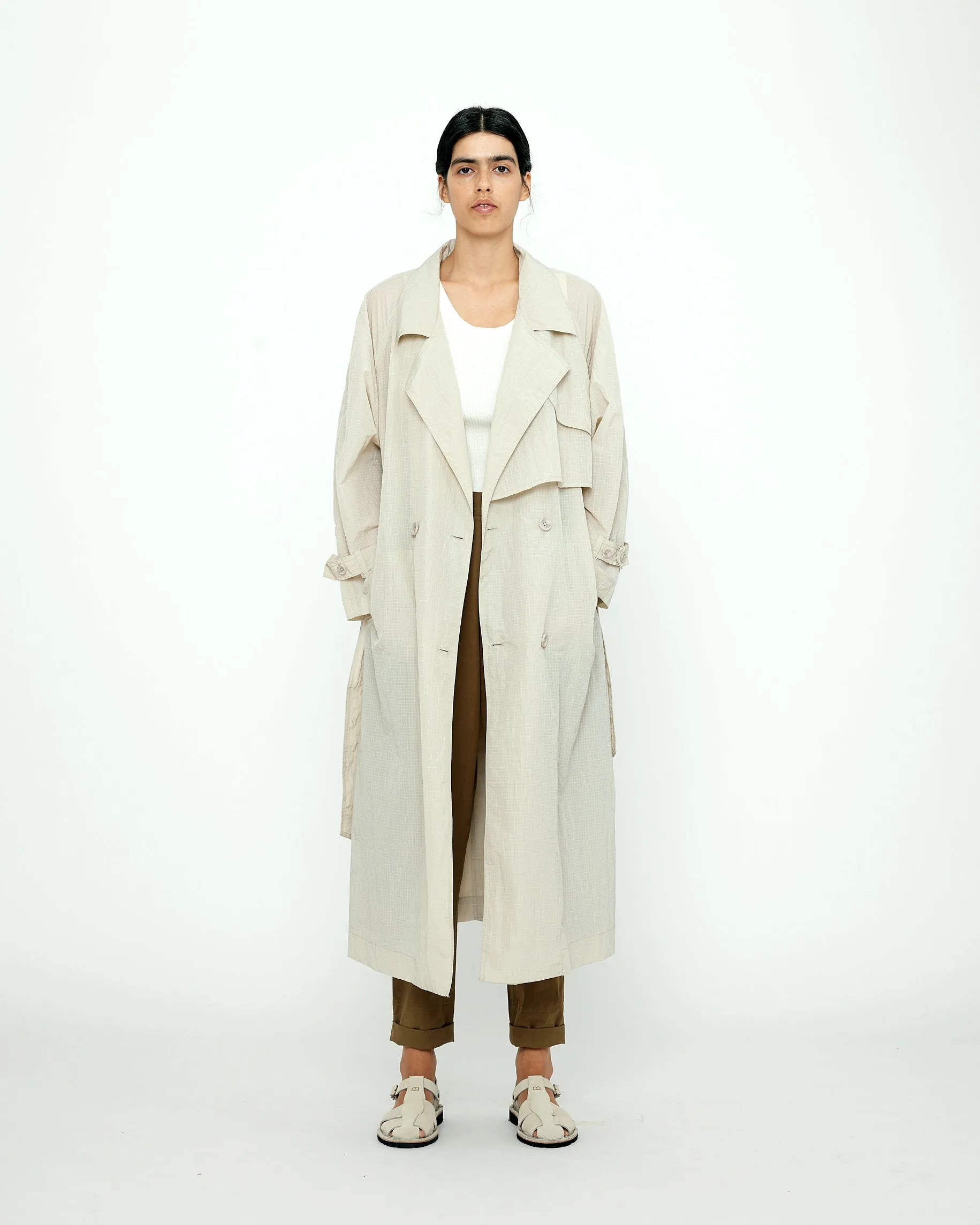 Long Rain Trench - SS24 - Light Gray sold by 7115 by Szeki