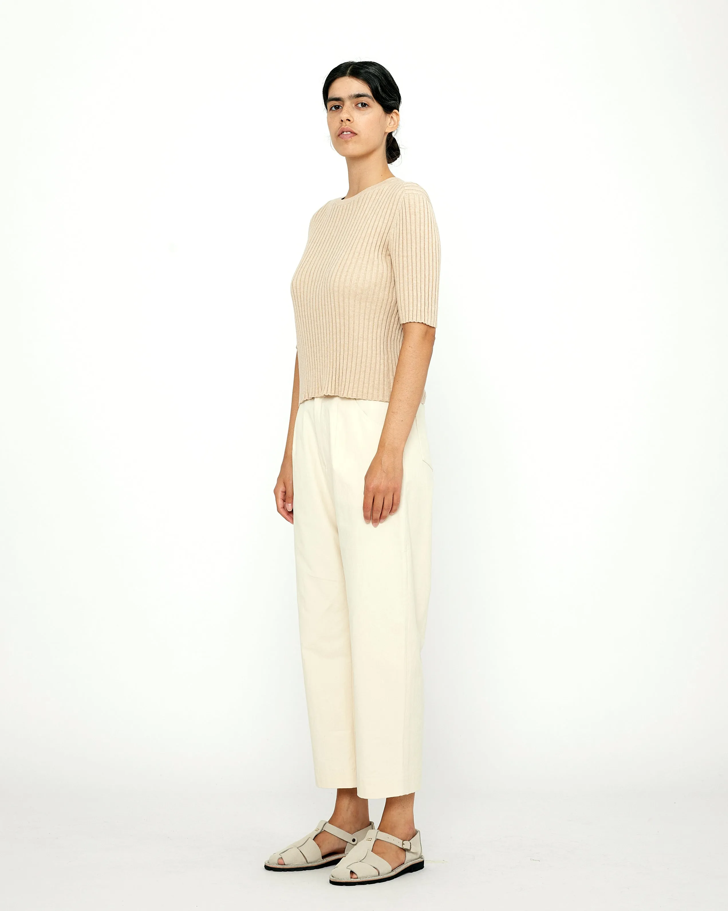 Mid-Sleeves Ribbed Top - SS24 - Tan sold by 7115 by Szeki product image thumbnail 2