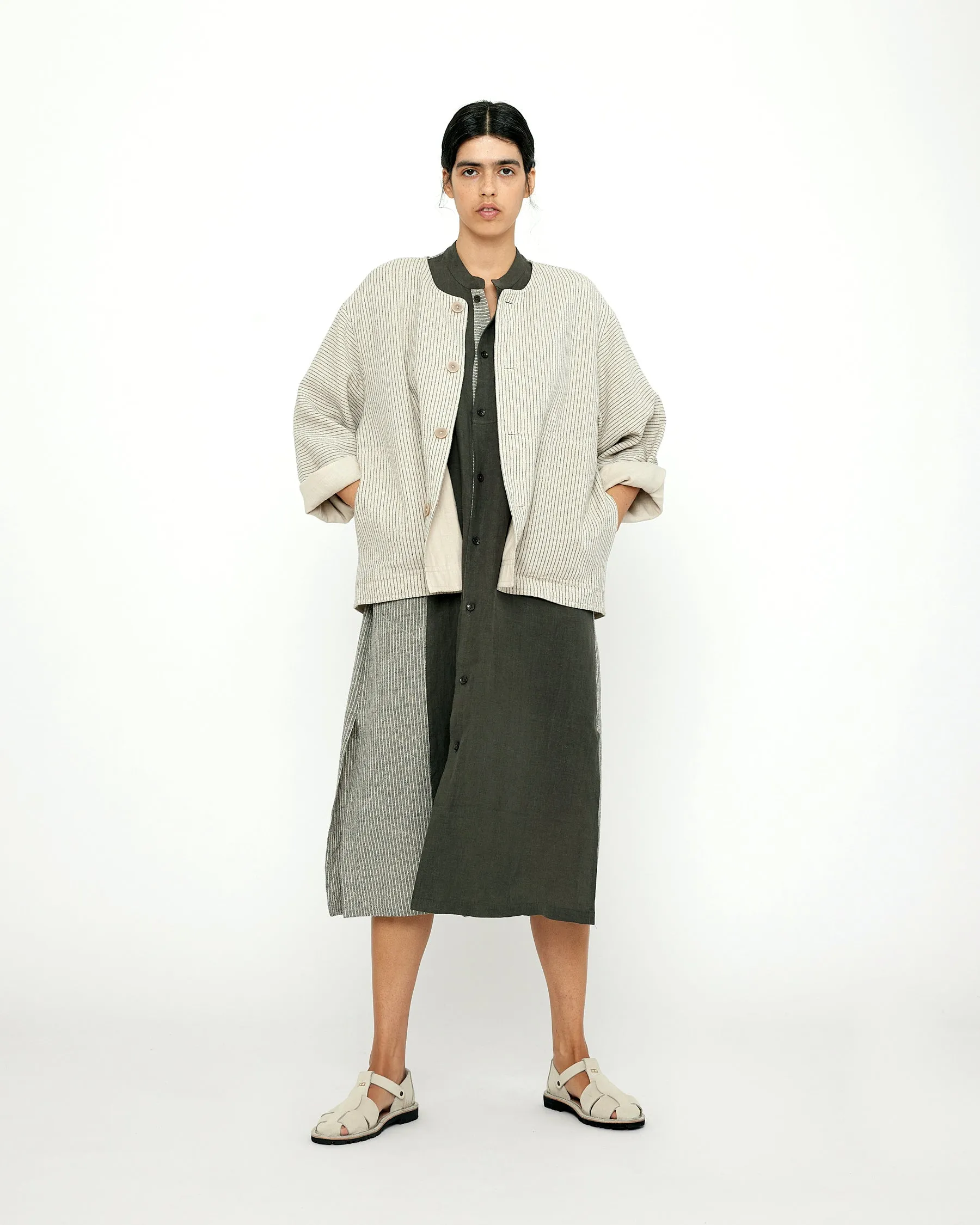 Reversible Linen Spring Jacket - SS24 - Light Stripes sold by 7115 by Szeki product image thumbnail 3