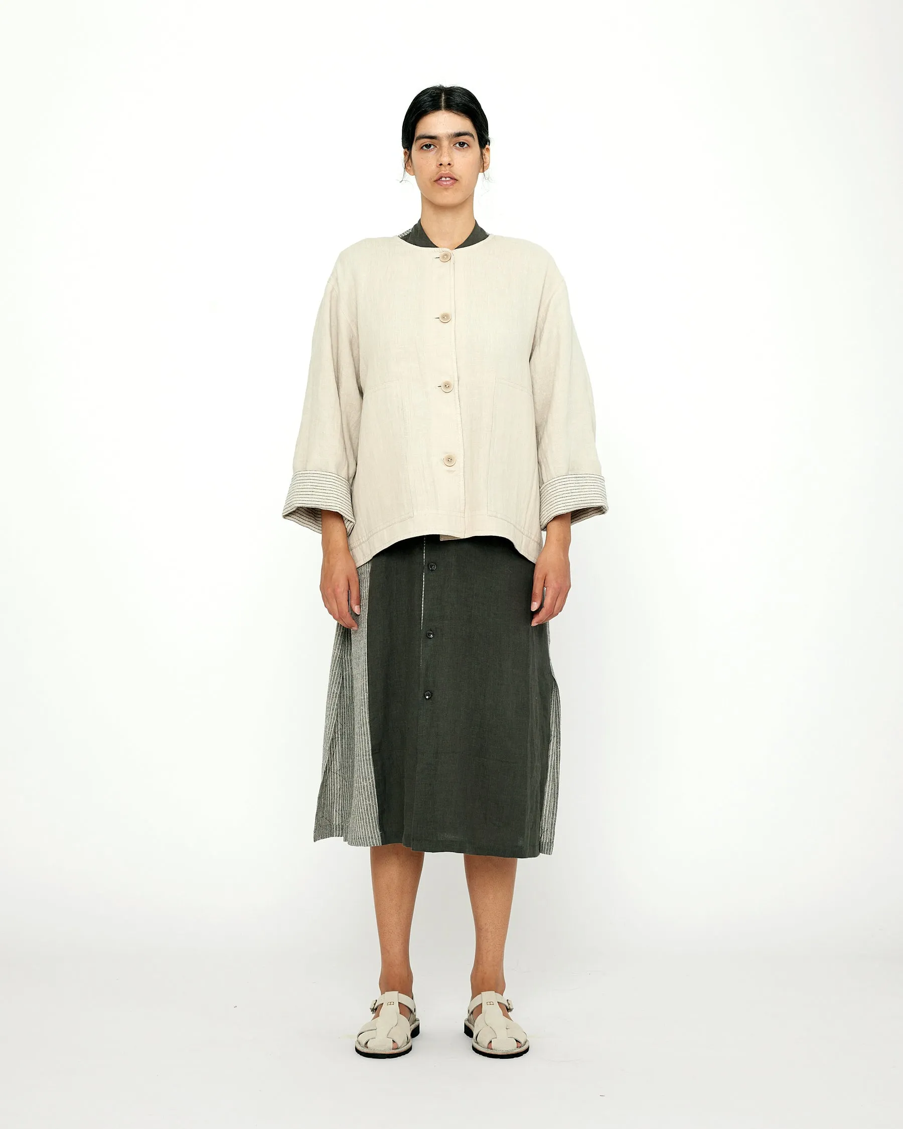 Reversible Linen Spring Jacket - SS24 - Light Stripes sold by 7115 by Szeki product image thumbnail 5