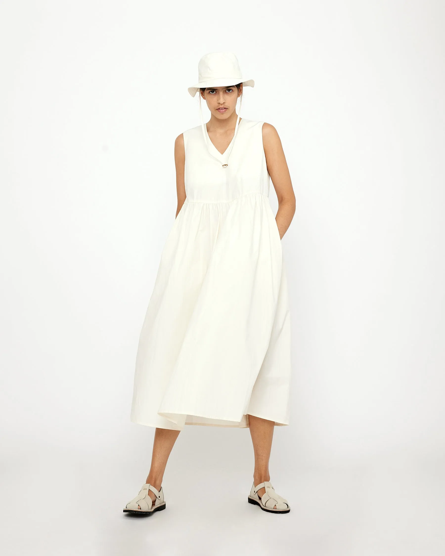 Papery V-Neck Dress - SS24 - Off-White sold by 7115 by Szeki product image thumbnail 4