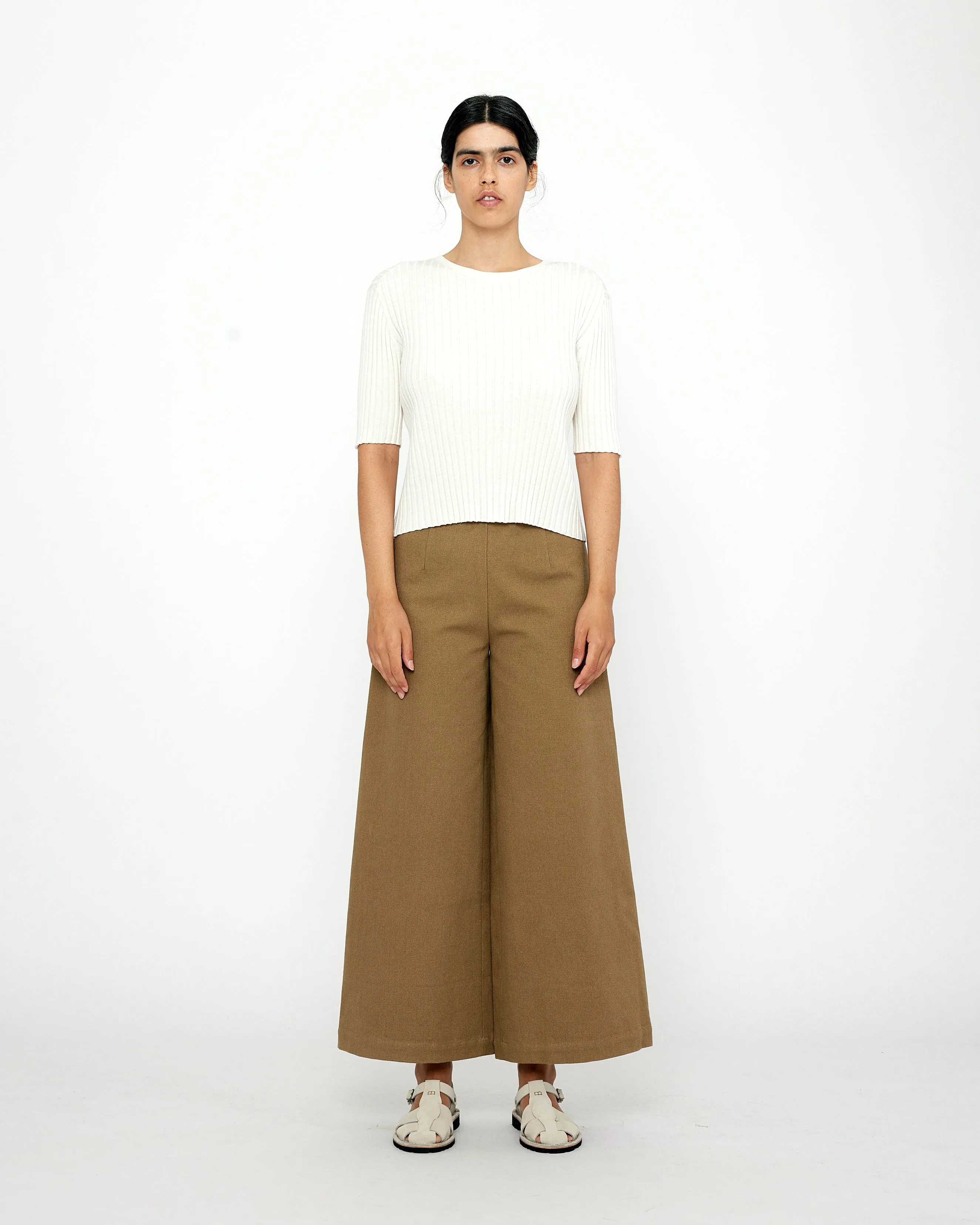 Mid-Sleeves Ribbed Top - SS24 - Off-White sold by 7115 by Szeki