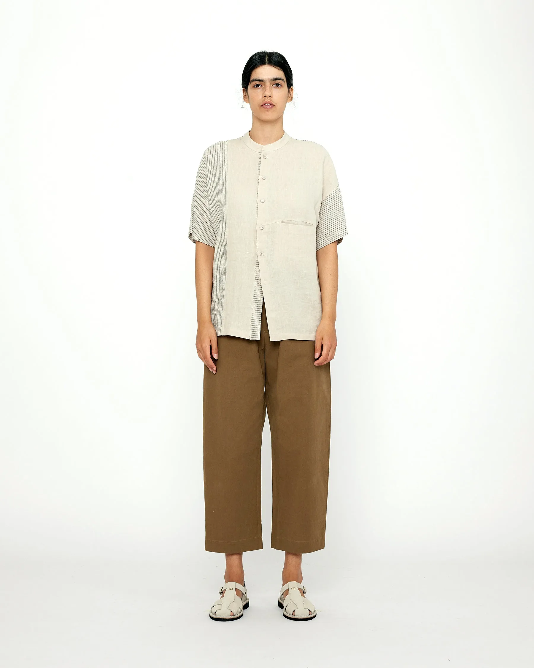 Striped Panel Shirt - SS24 - Light Stripes sold by 7115 by Szeki