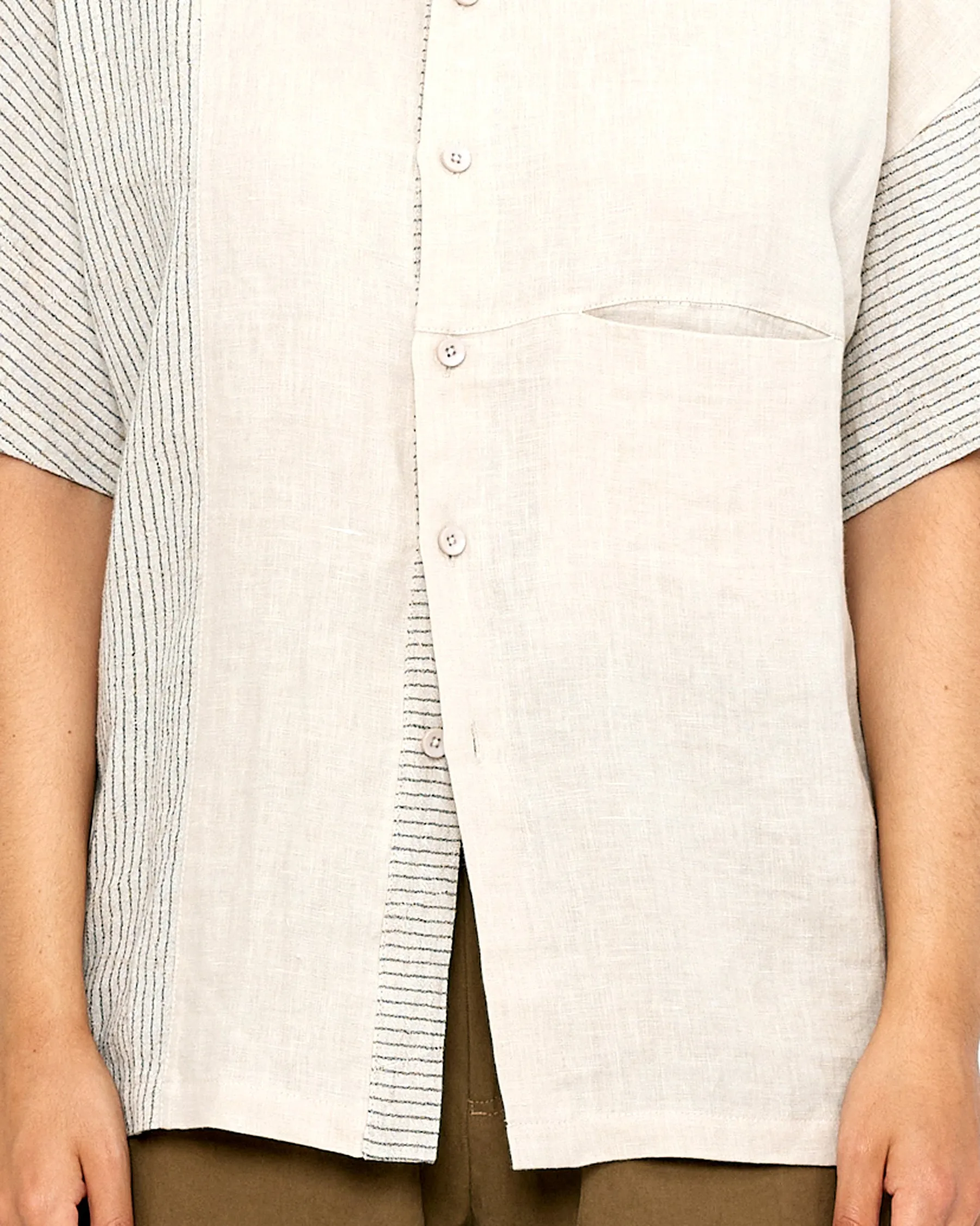 Striped Panel Shirt - SS24 - Light Stripes sold by 7115 by Szeki product image thumbnail 3